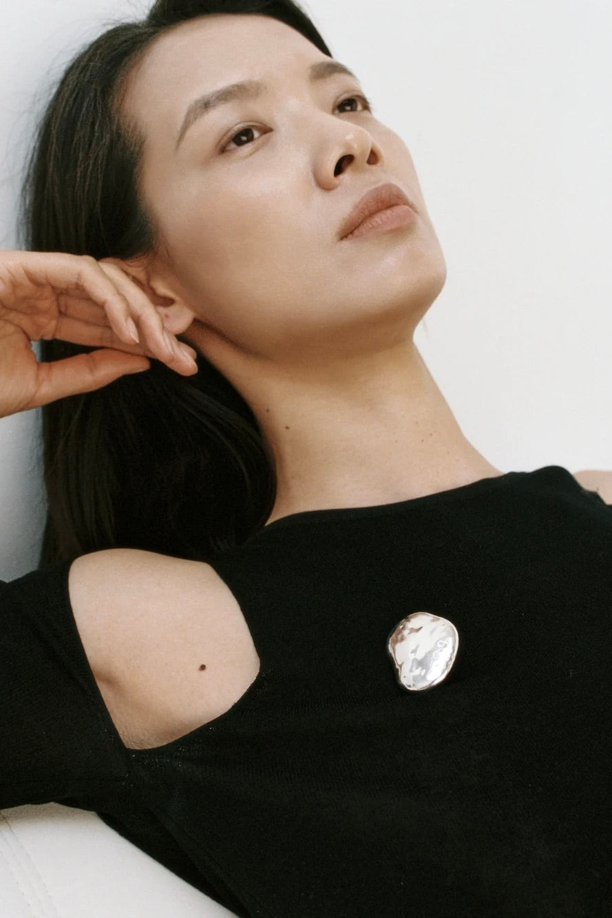Bean Brooch / Silver