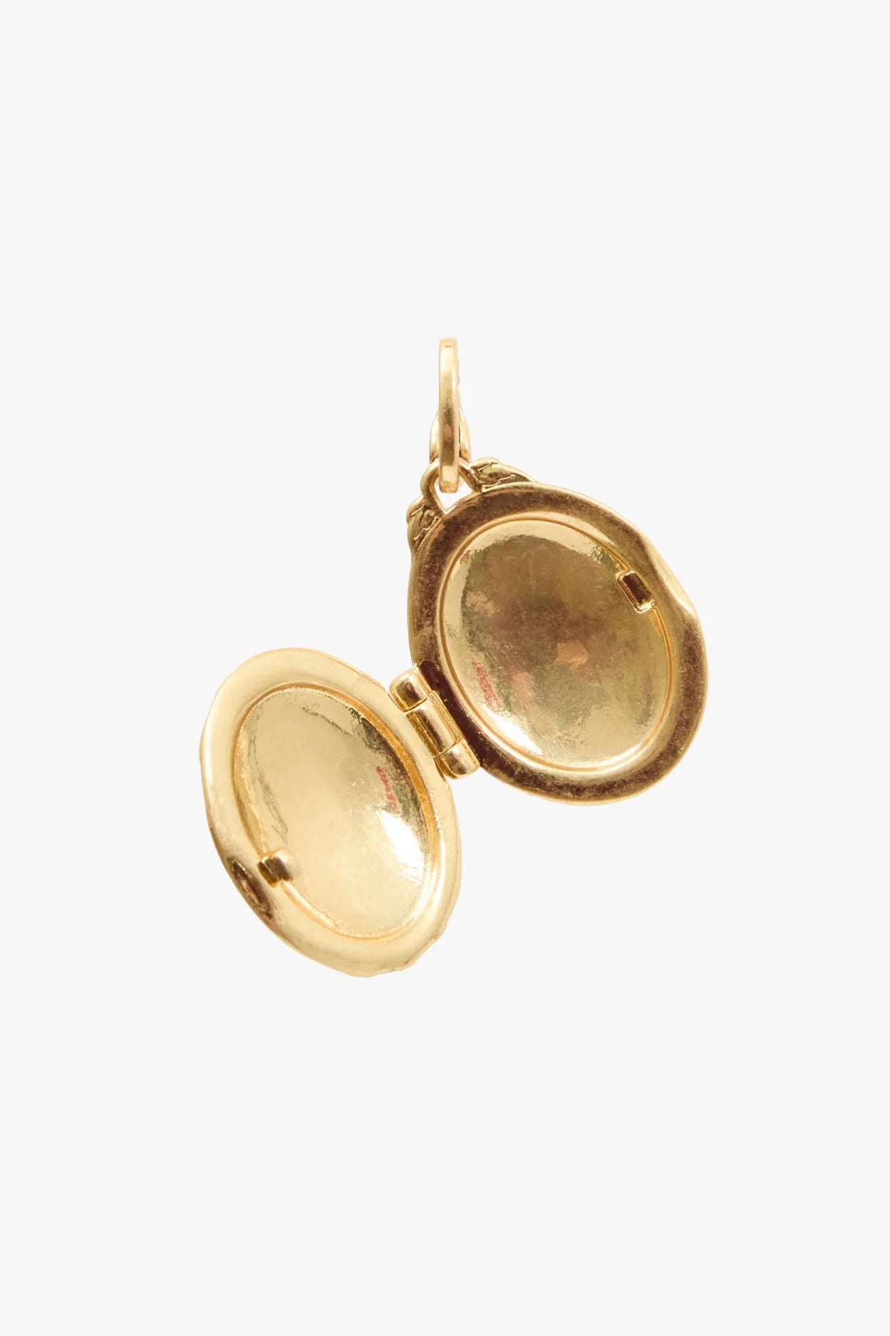 Clare V. Striped Locket / Vintage Gold + Black