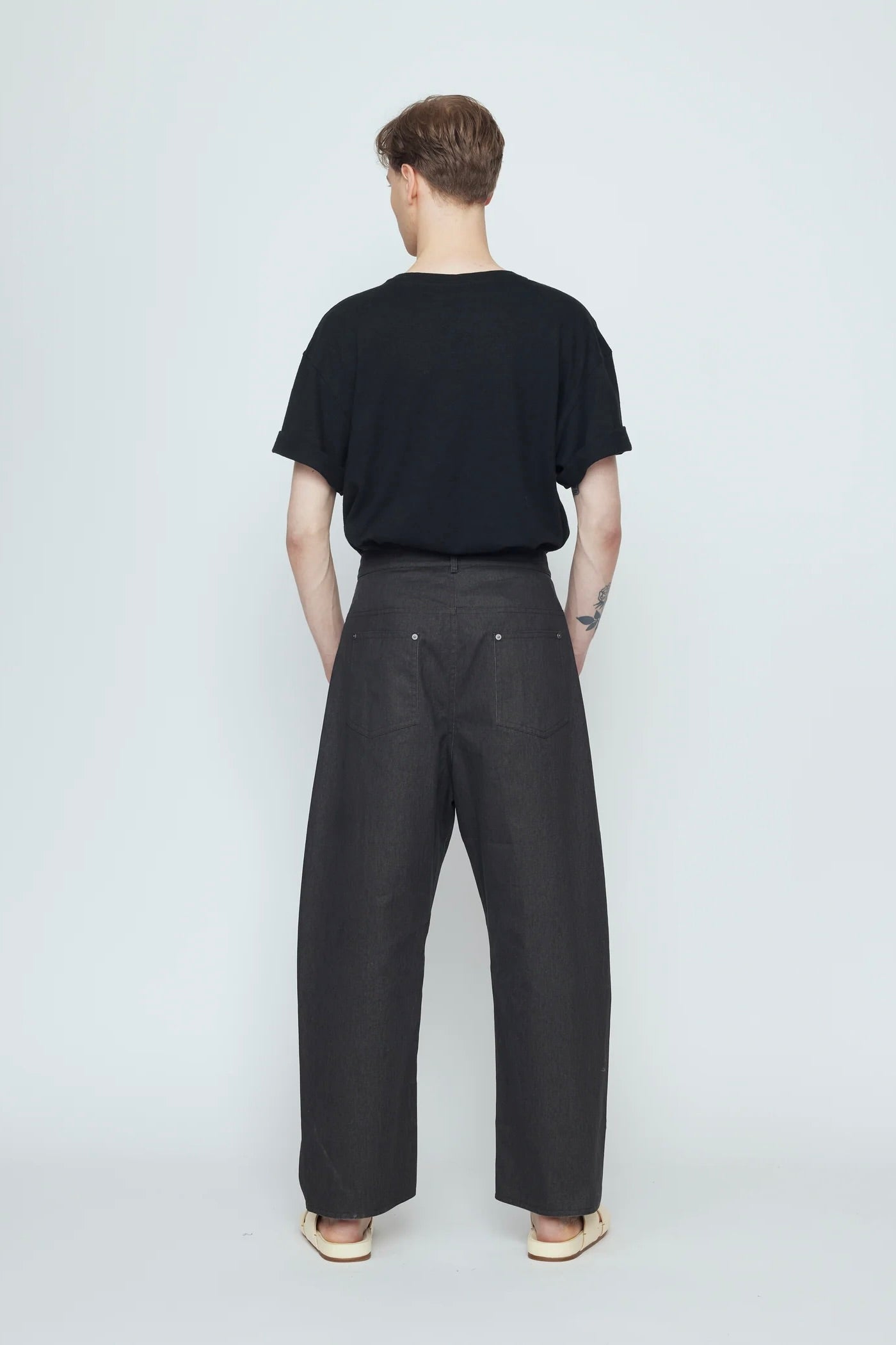 7115 By Szeki Curve Legged Work Trouser / Charcoal Black