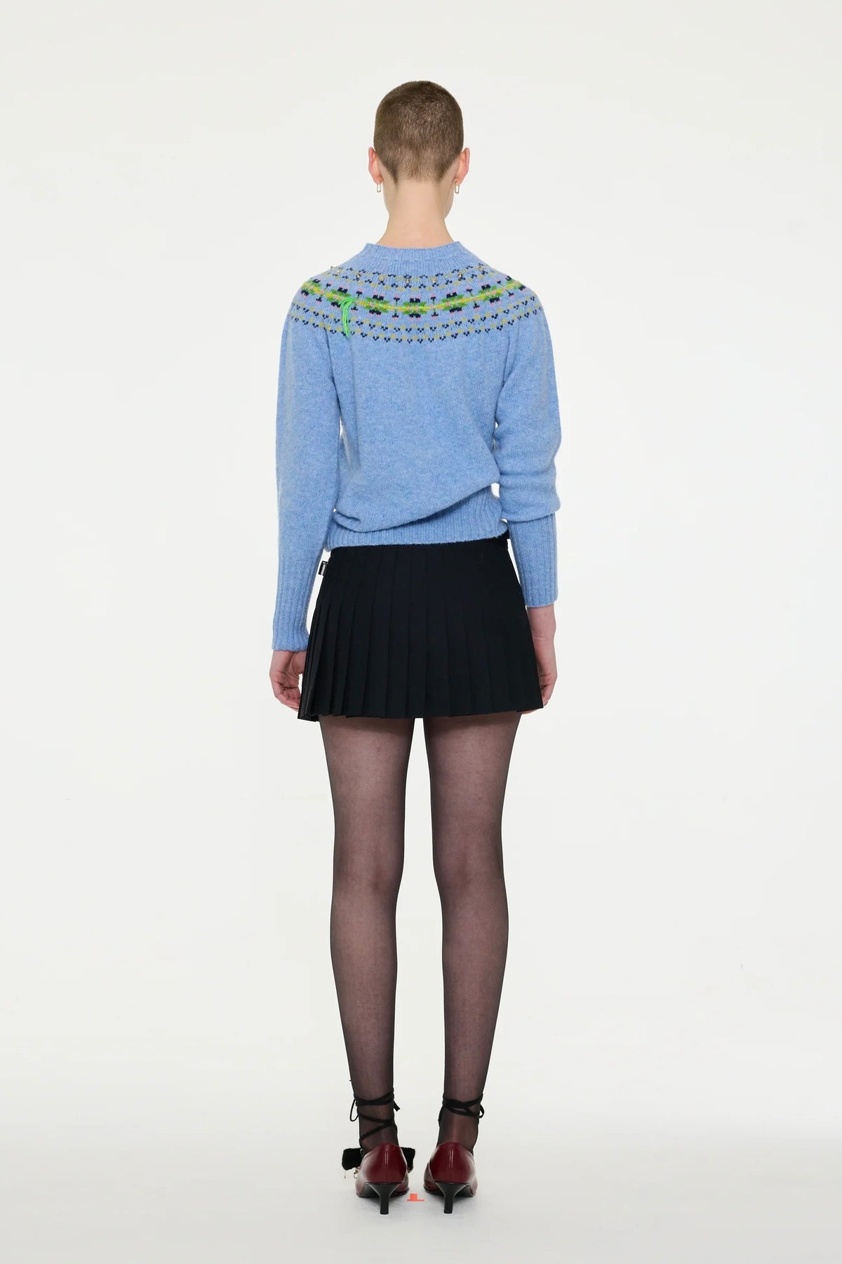 La Fetiche Barbara Fairisle Shetland Sweater / Blue