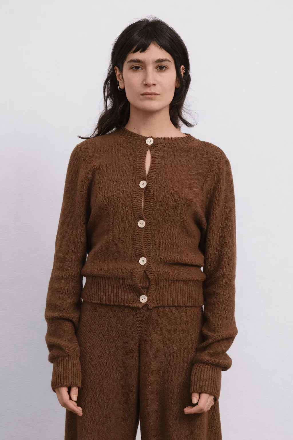 Baserange Tier Cardigan / Nocciola Brown