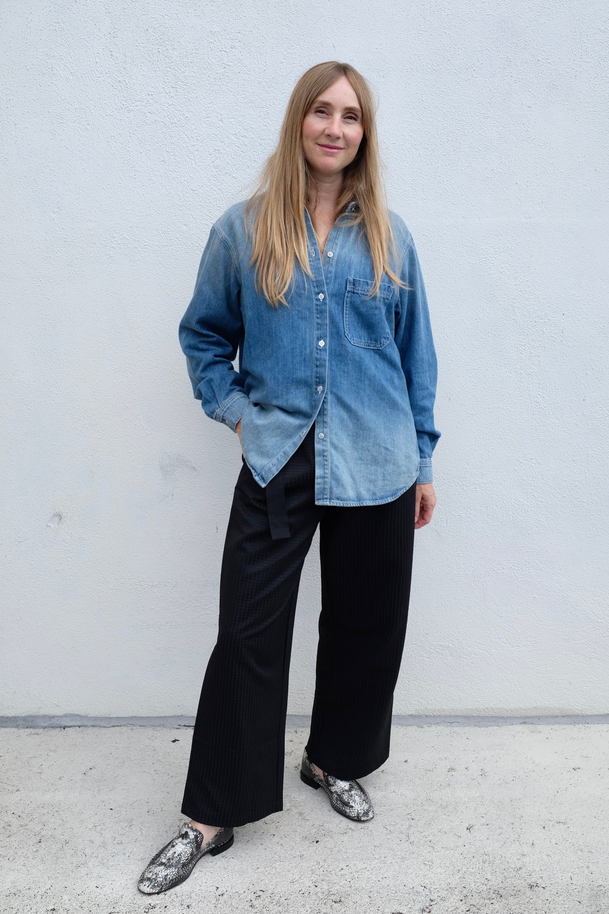 Shaina Mote Essential Denim Button Down / Vintage Indigo