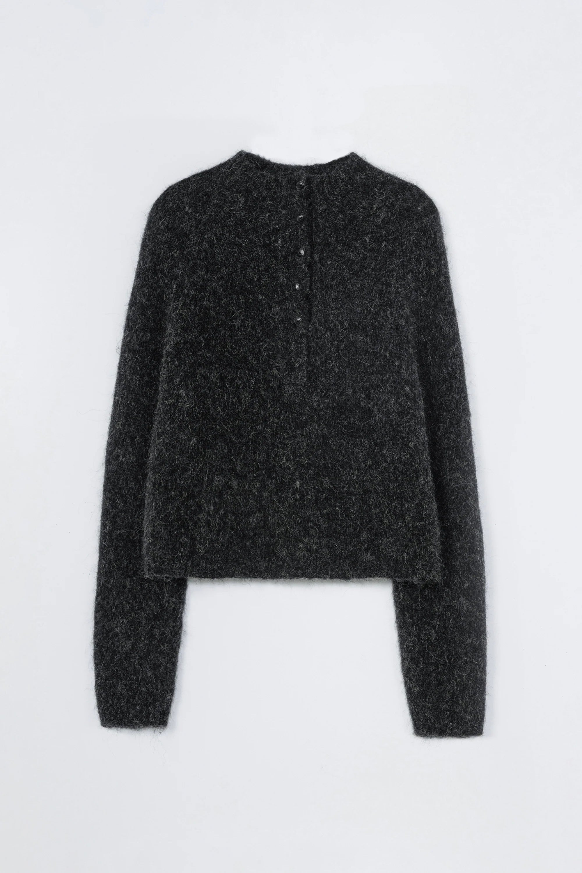 Cordera Baby Alpaca Polo Sweater / Anthracite