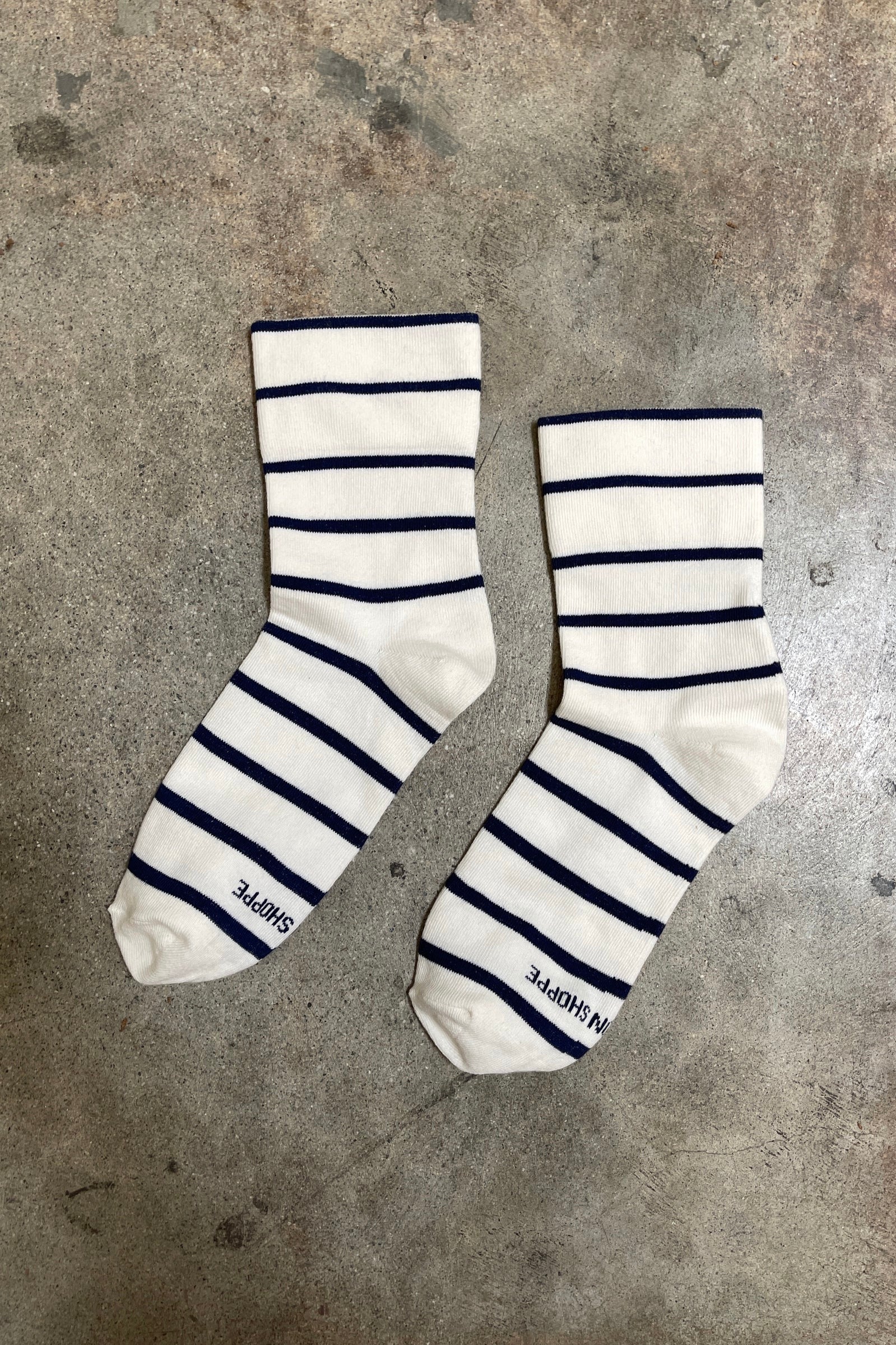 Le Bon Shoppe Wally Socks / Breton Stripe