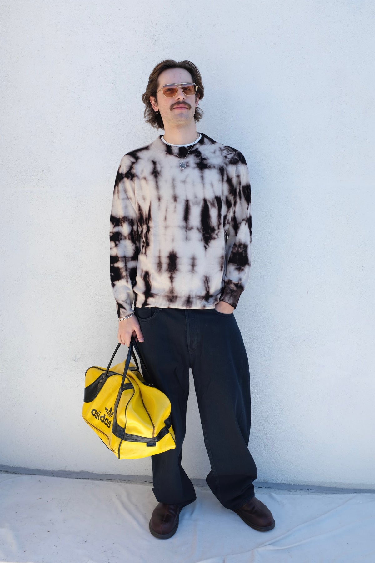Dinadi Merino Shibori Sweater / Espresso Brown
