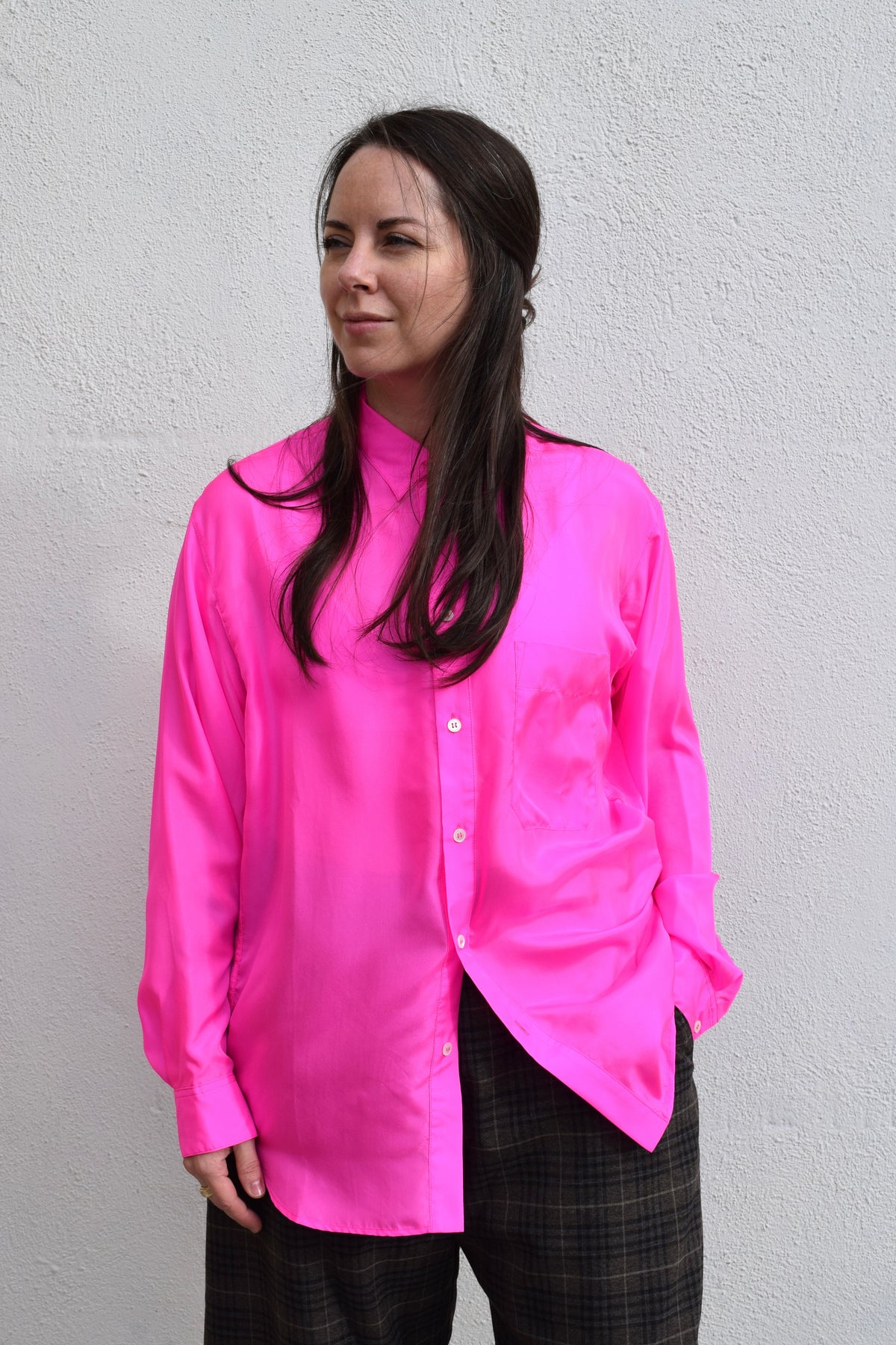 Le Fetiche Nico Silk Blouse / Neon Pink