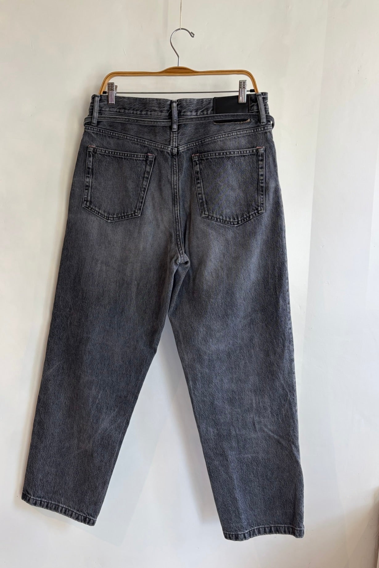 Pre-Loved / Acne Studios 90's Belted Denim / Washed Black / Size 29