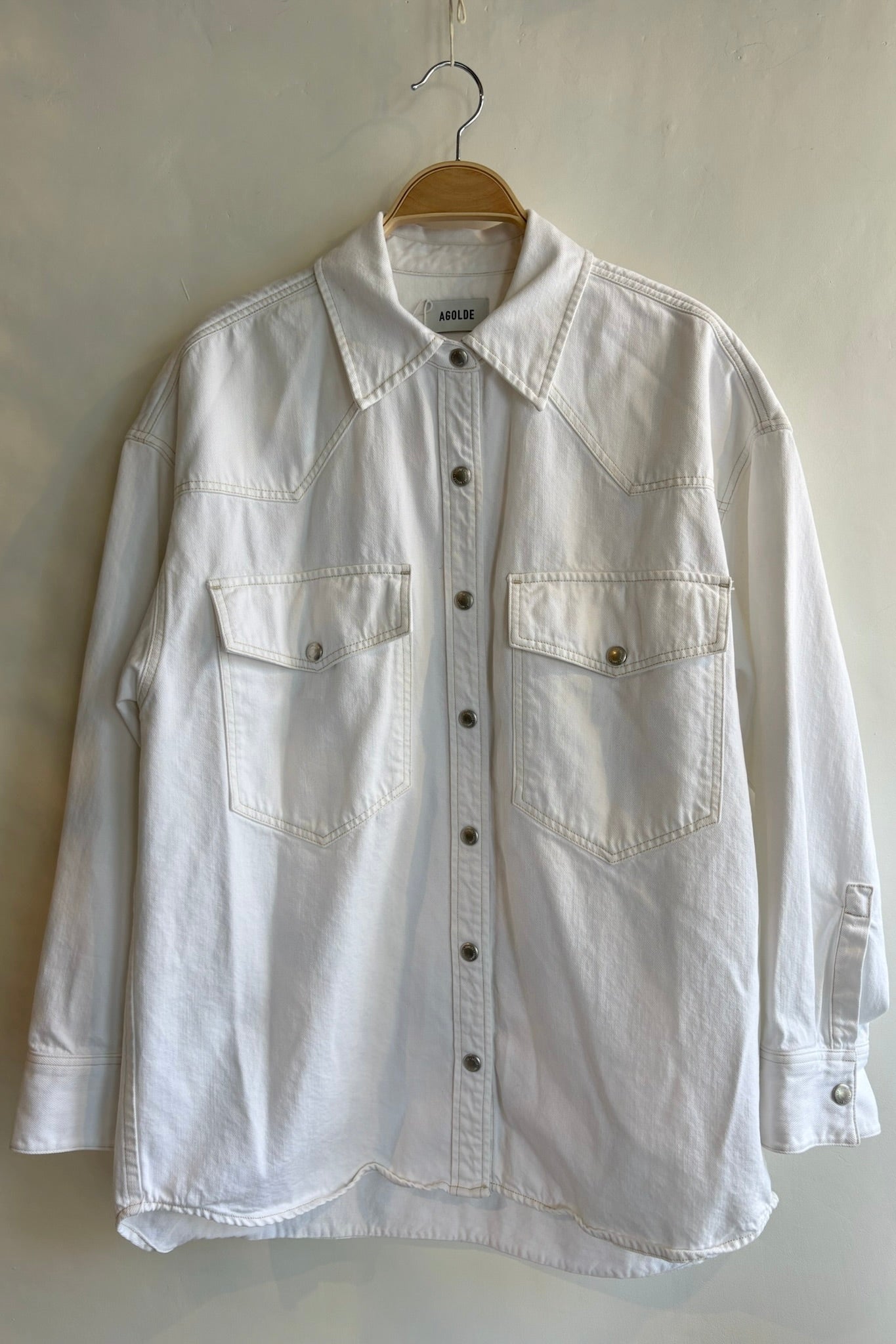 Pre-Loved / Agolde Lotta Shirt / Milkshake / Sz M