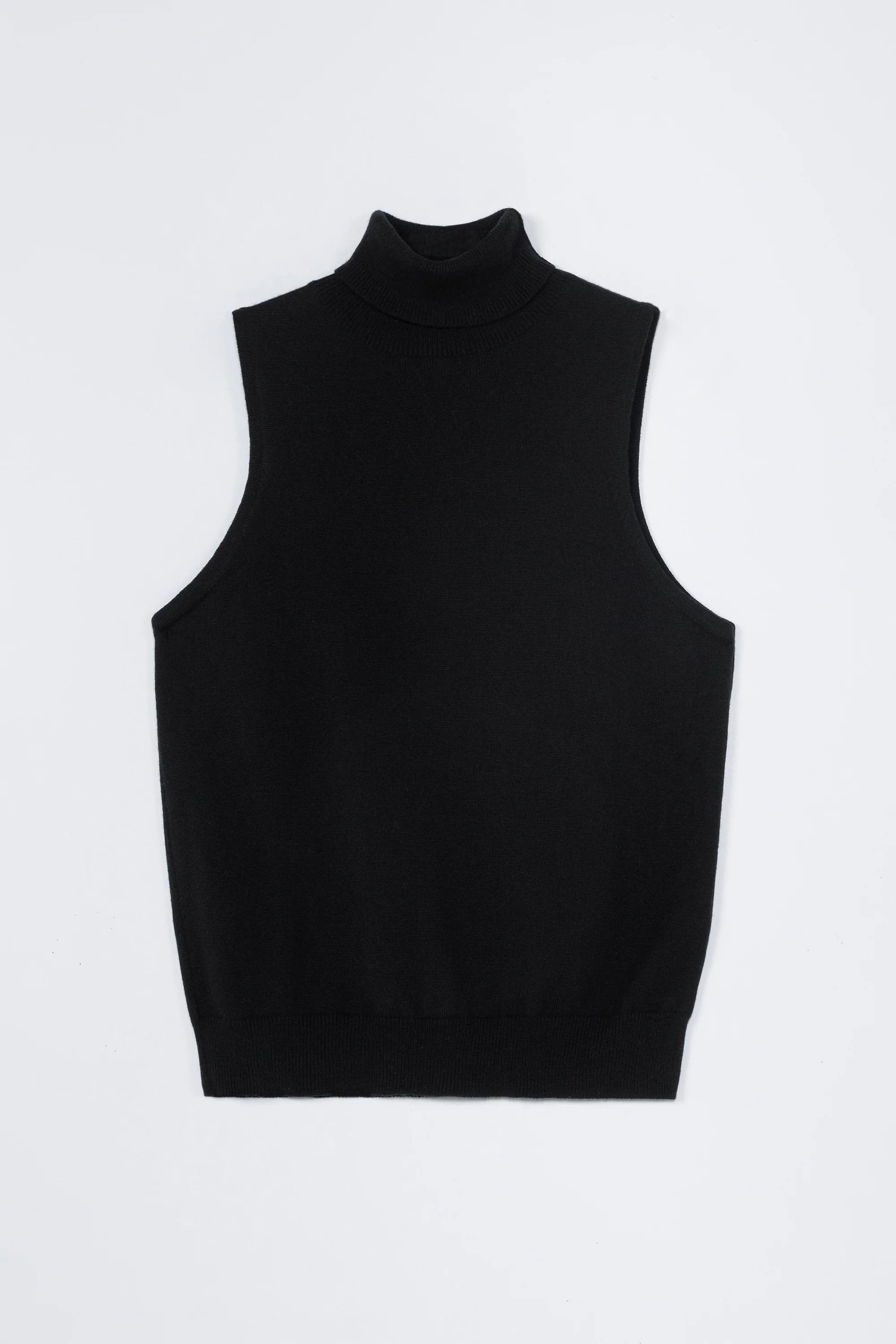Cordera Merino Wool Turtleneck Vest / Black