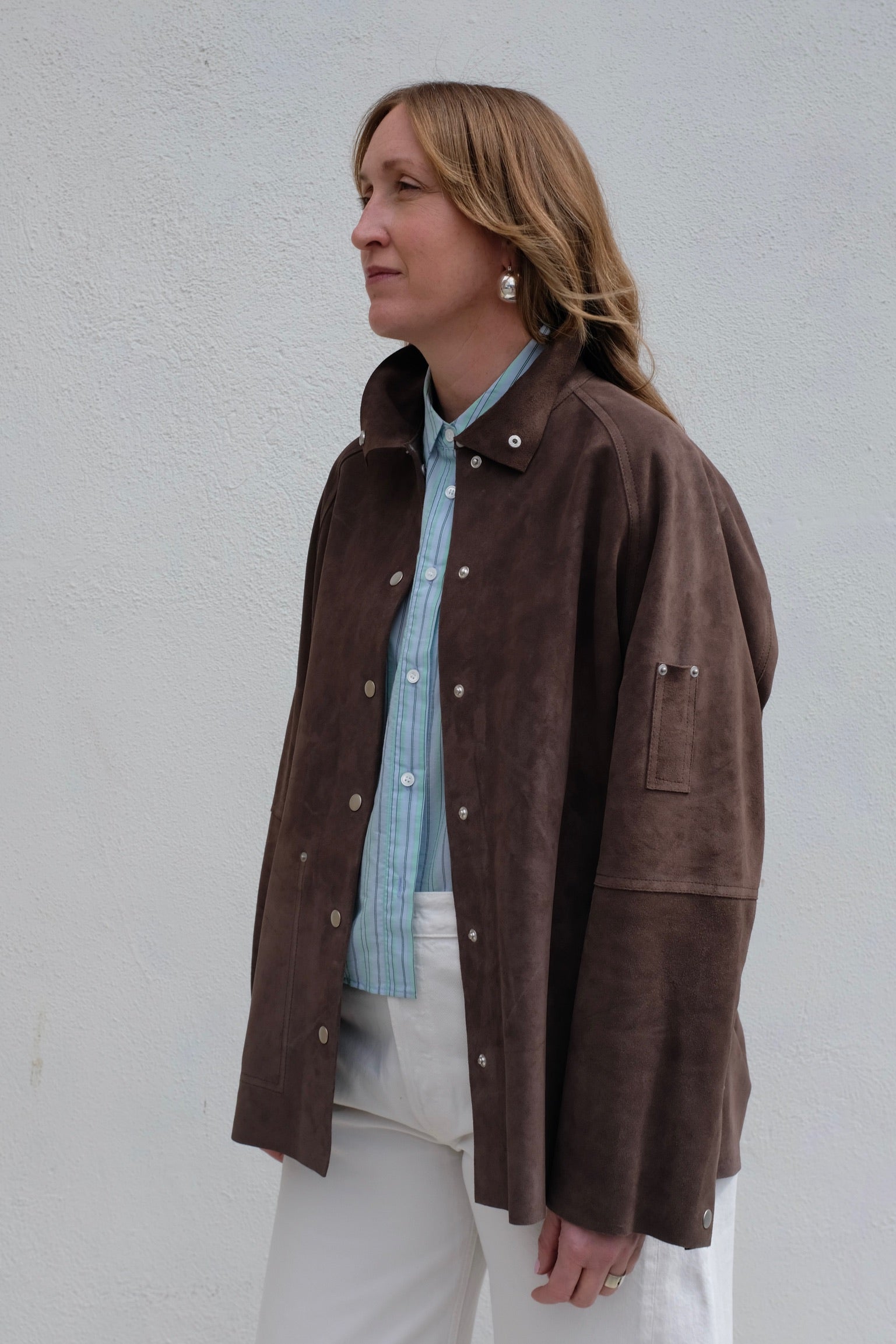 Studio Nicholson Dash Suede Utility Jacket / Grey