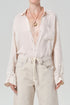 Citizens of Humanity Kayla Shrunken Linen Shirt / Pale Stone