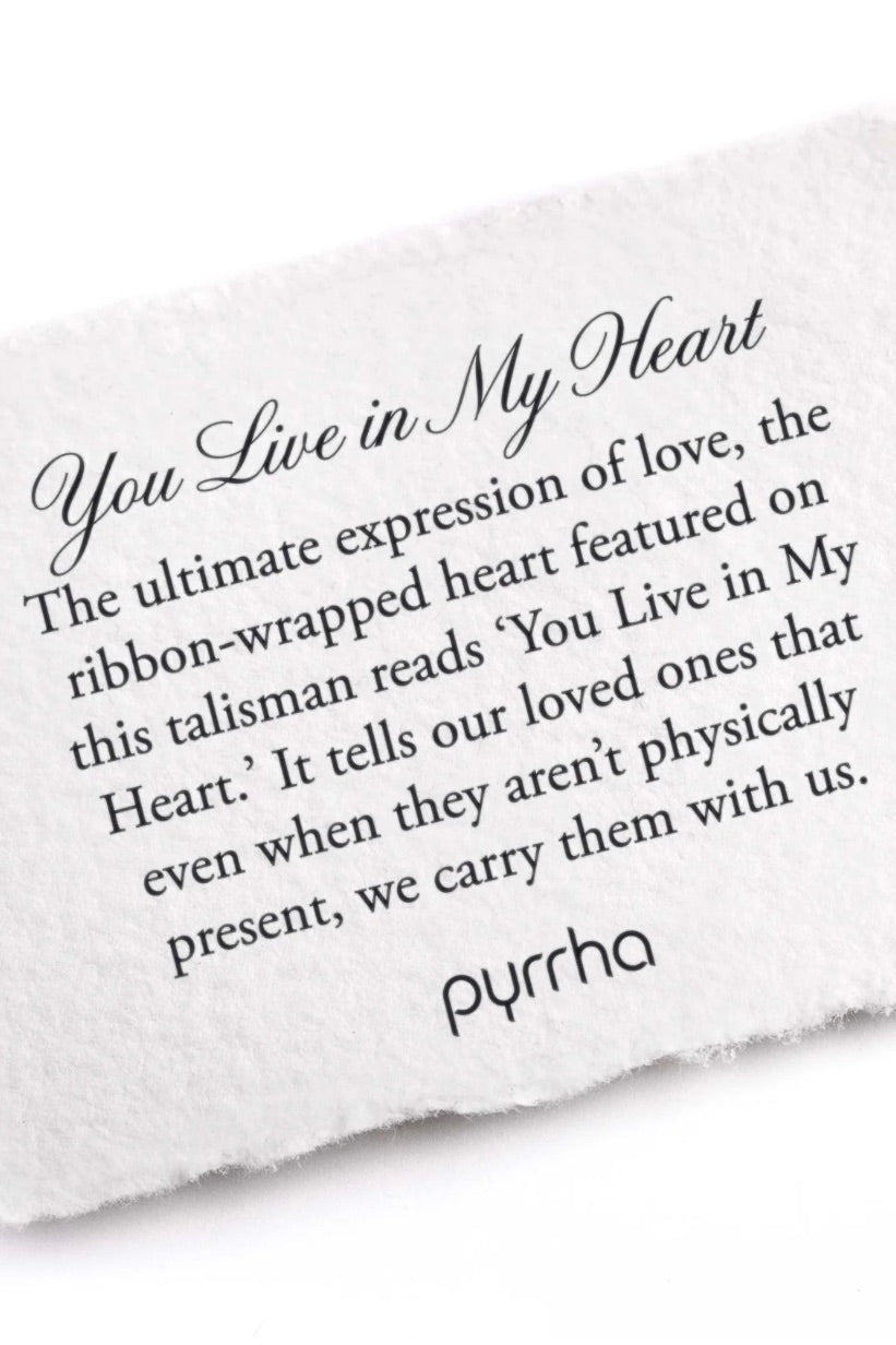Pyrrha / Pop-Up / Fine Jewelry / You Live in My Heart 14K Gold on Silver Talisman