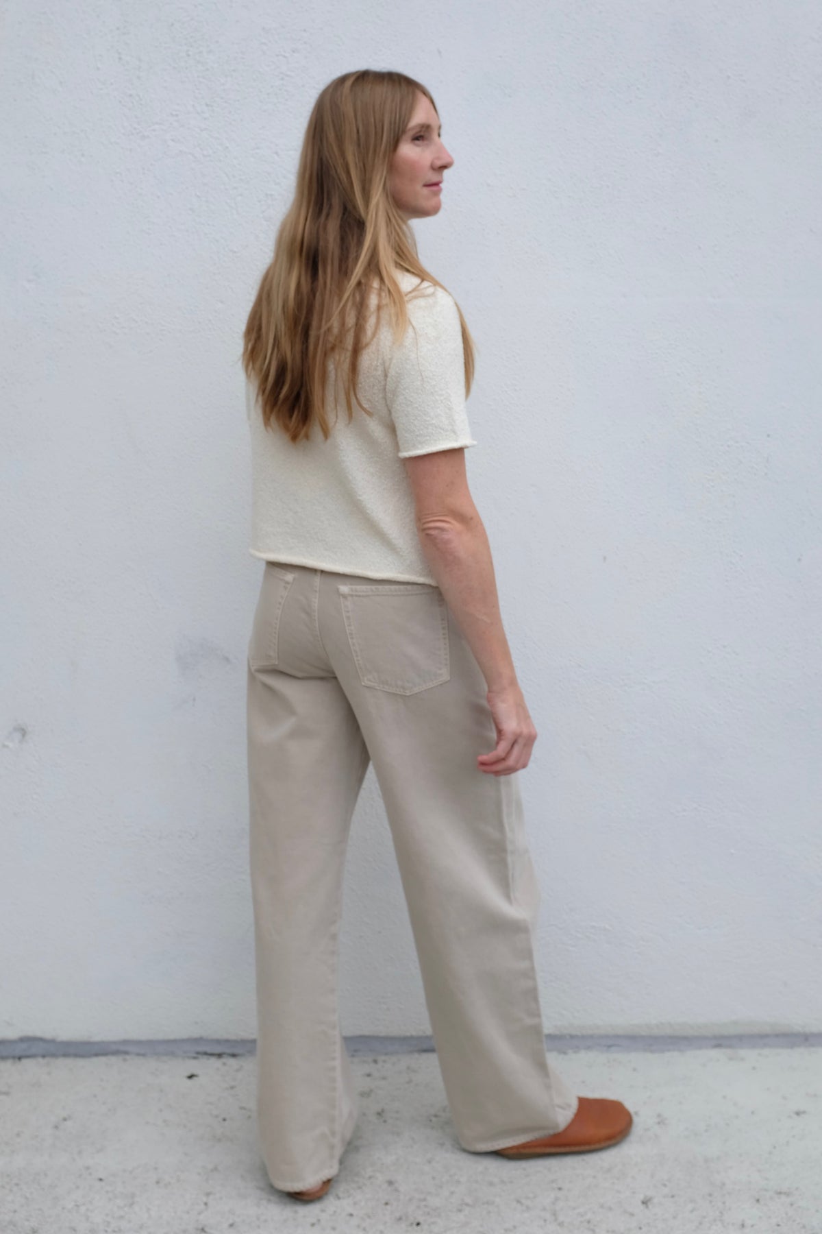 Shaina Mote Lace Collar Tee / Natural