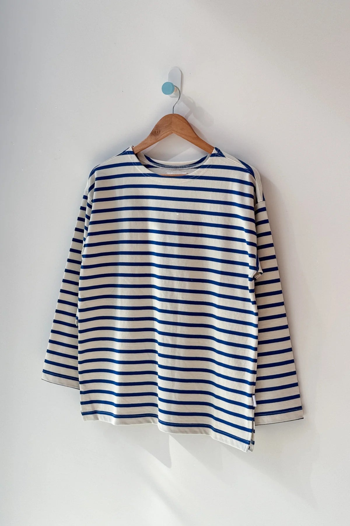 Le Bon Shoppe Marseille Boat Neck Top / Blue Stripe on Cream