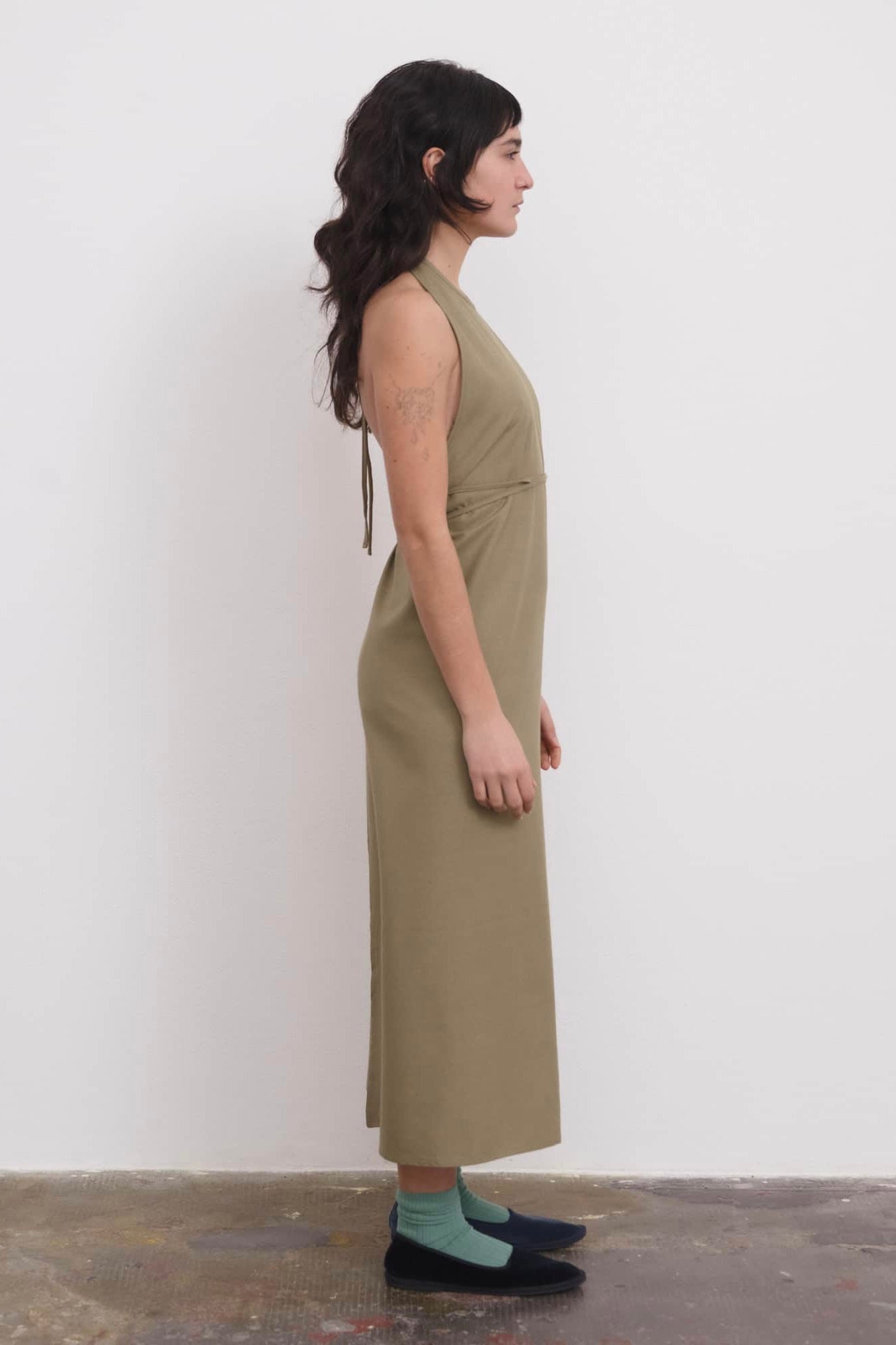 Baserange Apron Dress / Lua Green