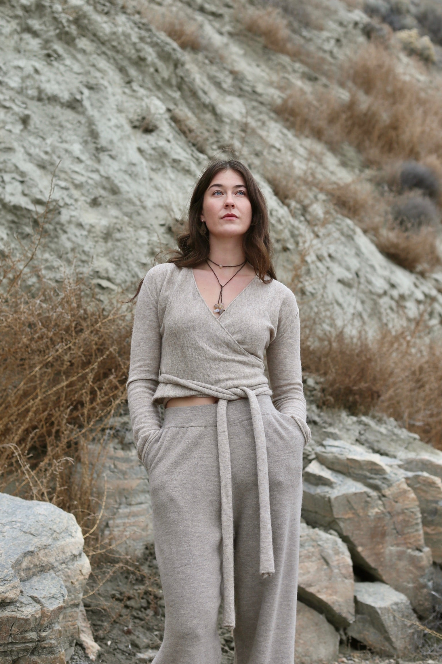 Lauren Manoogian Wrap Cardigan / Oatmeal