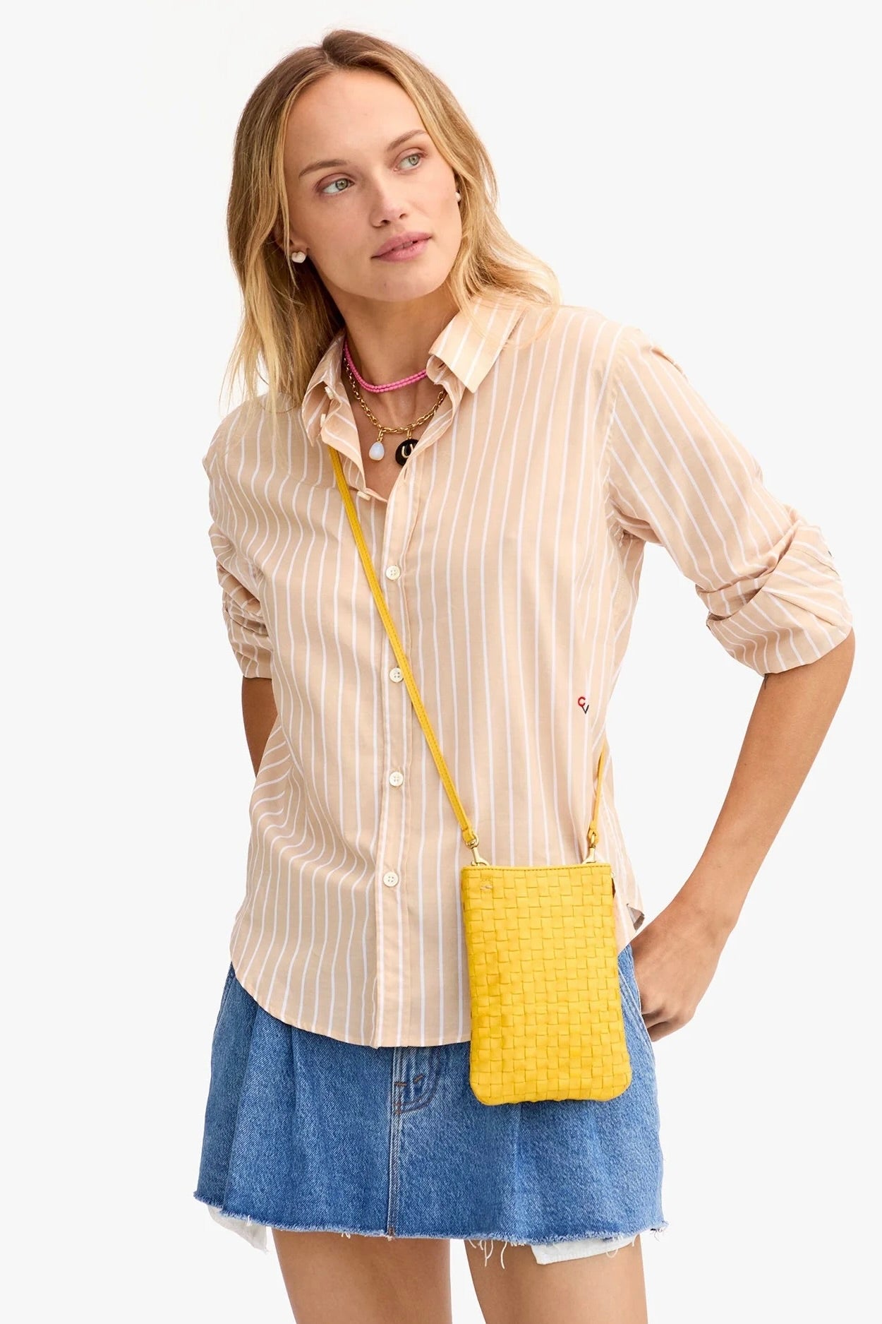 Clare V Poche / Woven Snapdragon
