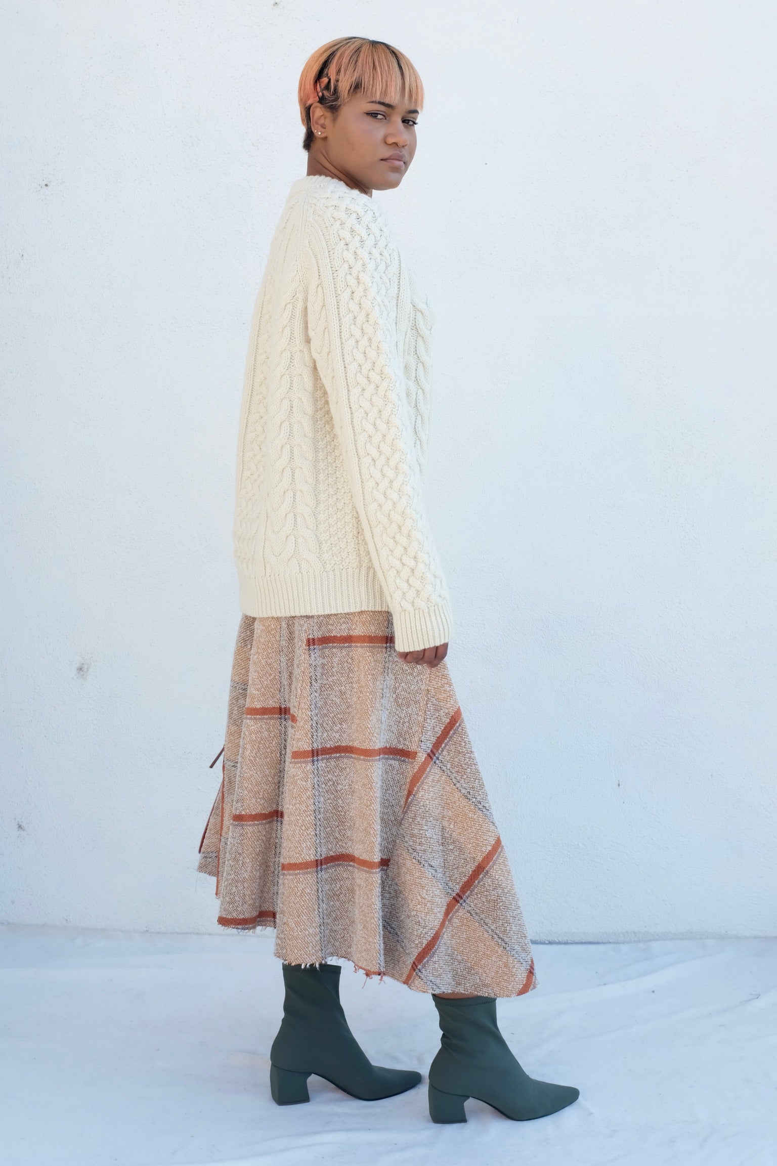Caron Callahan CAMDEN Skirt / Blanket Plaid