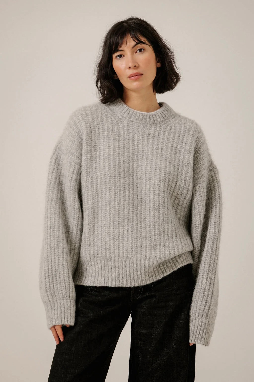 Lofty Alpaca Crewneck / Light Grey