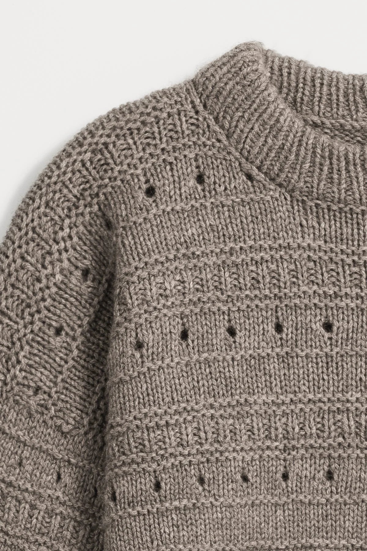 Dinadi Yak Handknit Structure Sweater / Oat Brown