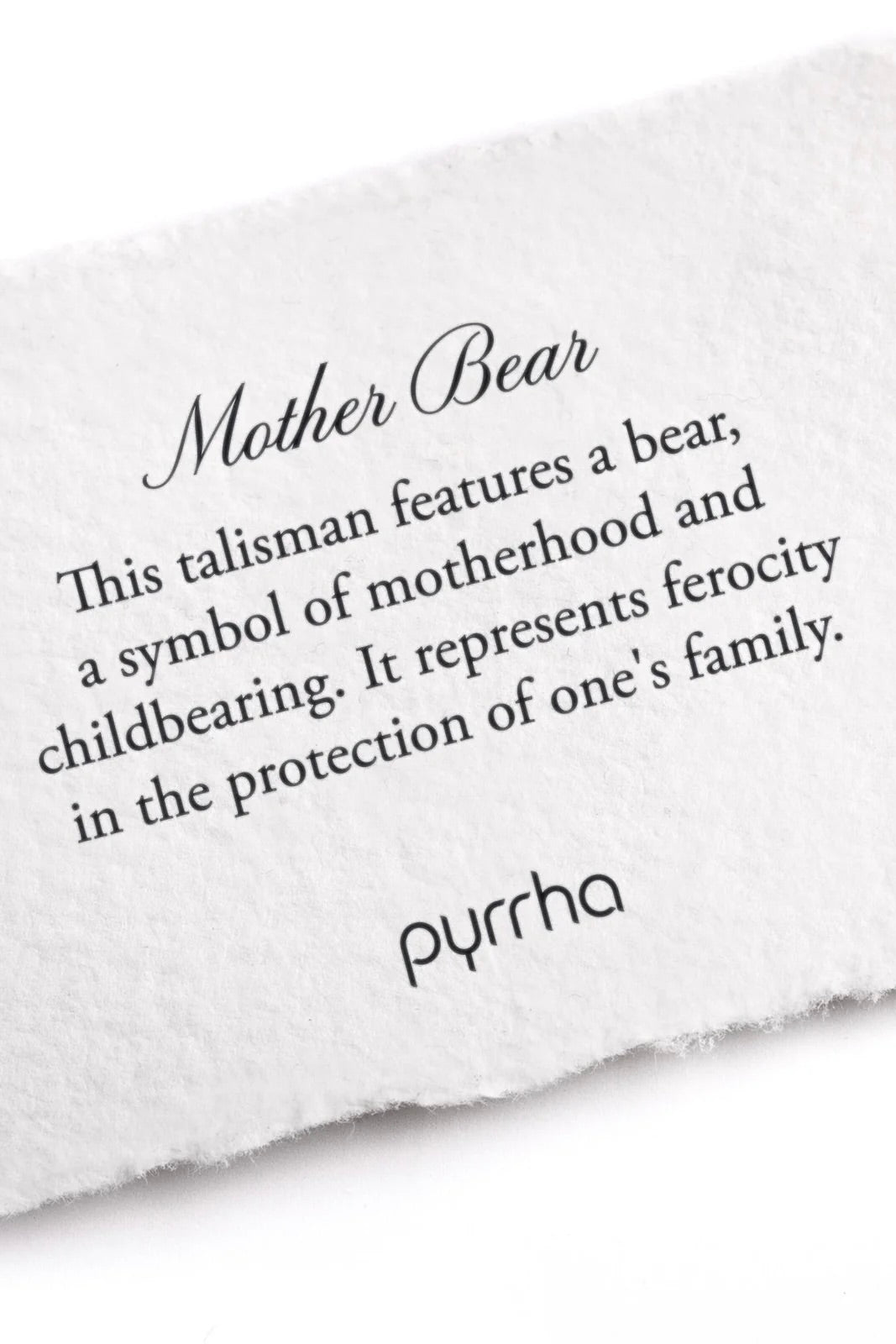 Pyrrha Mother Bear Talisman / Sterling Silver