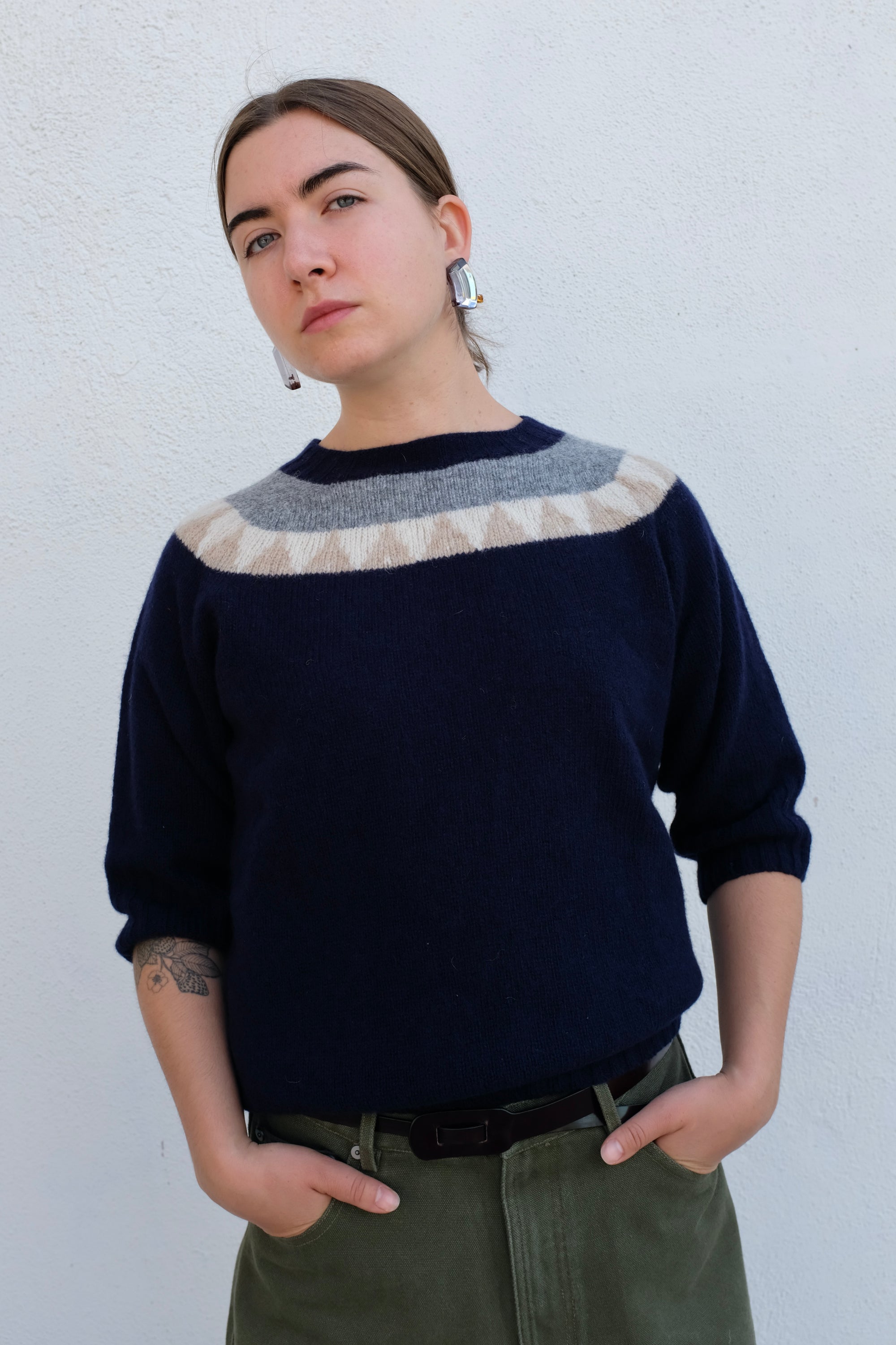 La Fetiche Otta Fairisle Sweater / Navy