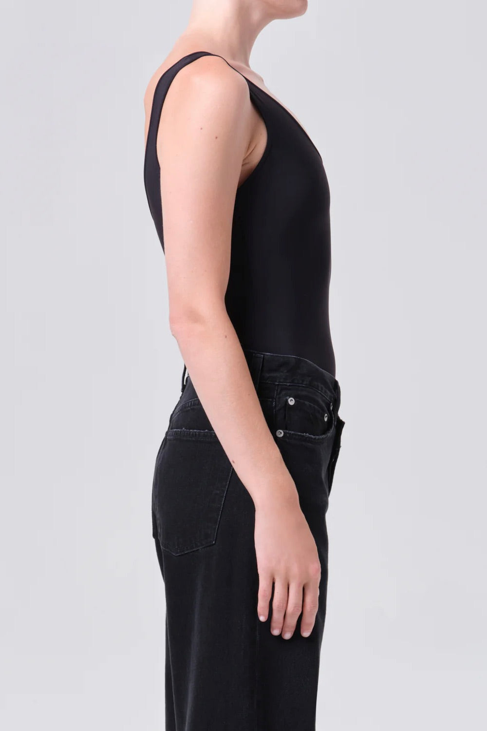Agolde Tora Bodysuit / Black