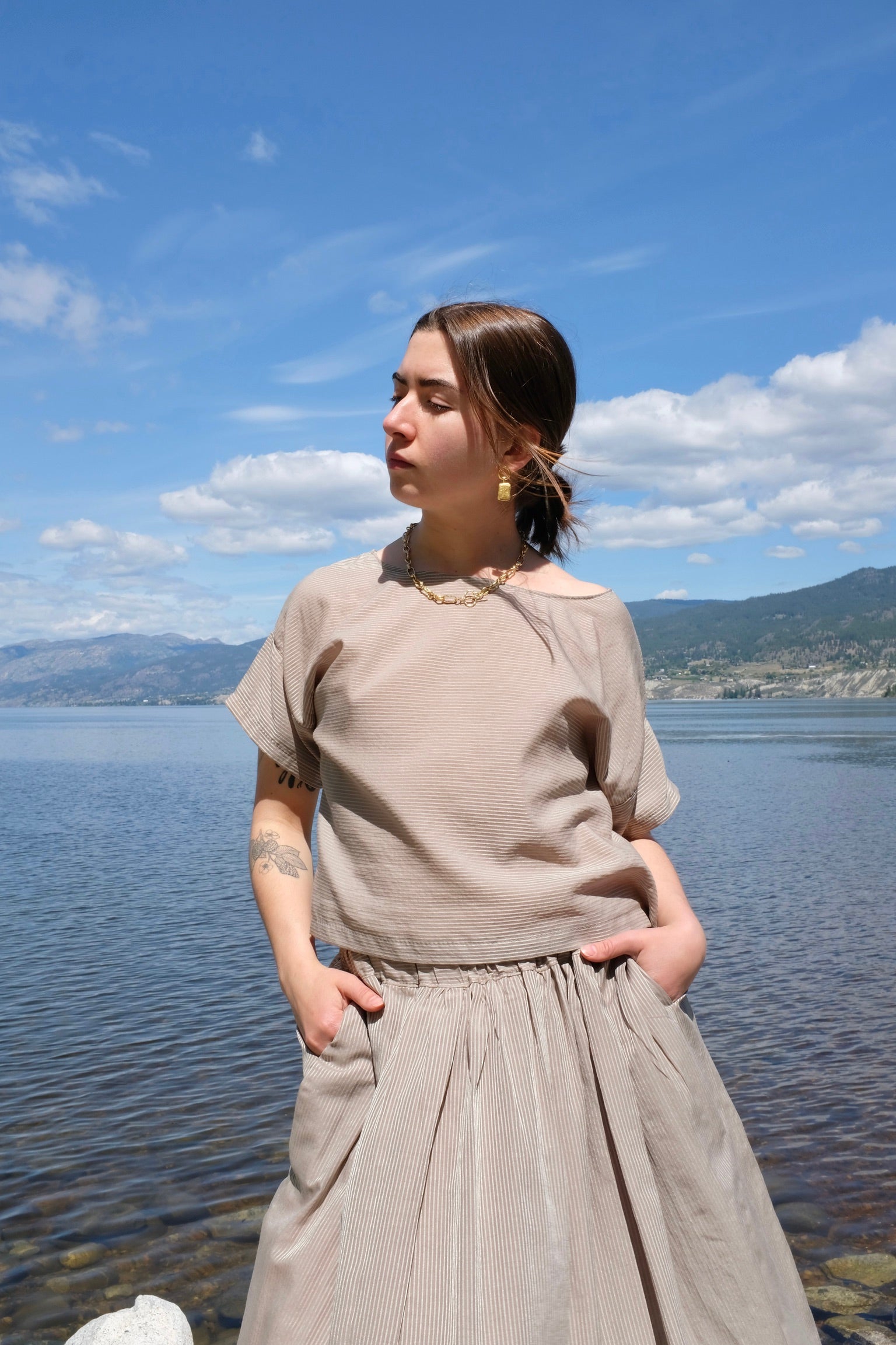 We Are Stories Calla Top / Sand Stripe