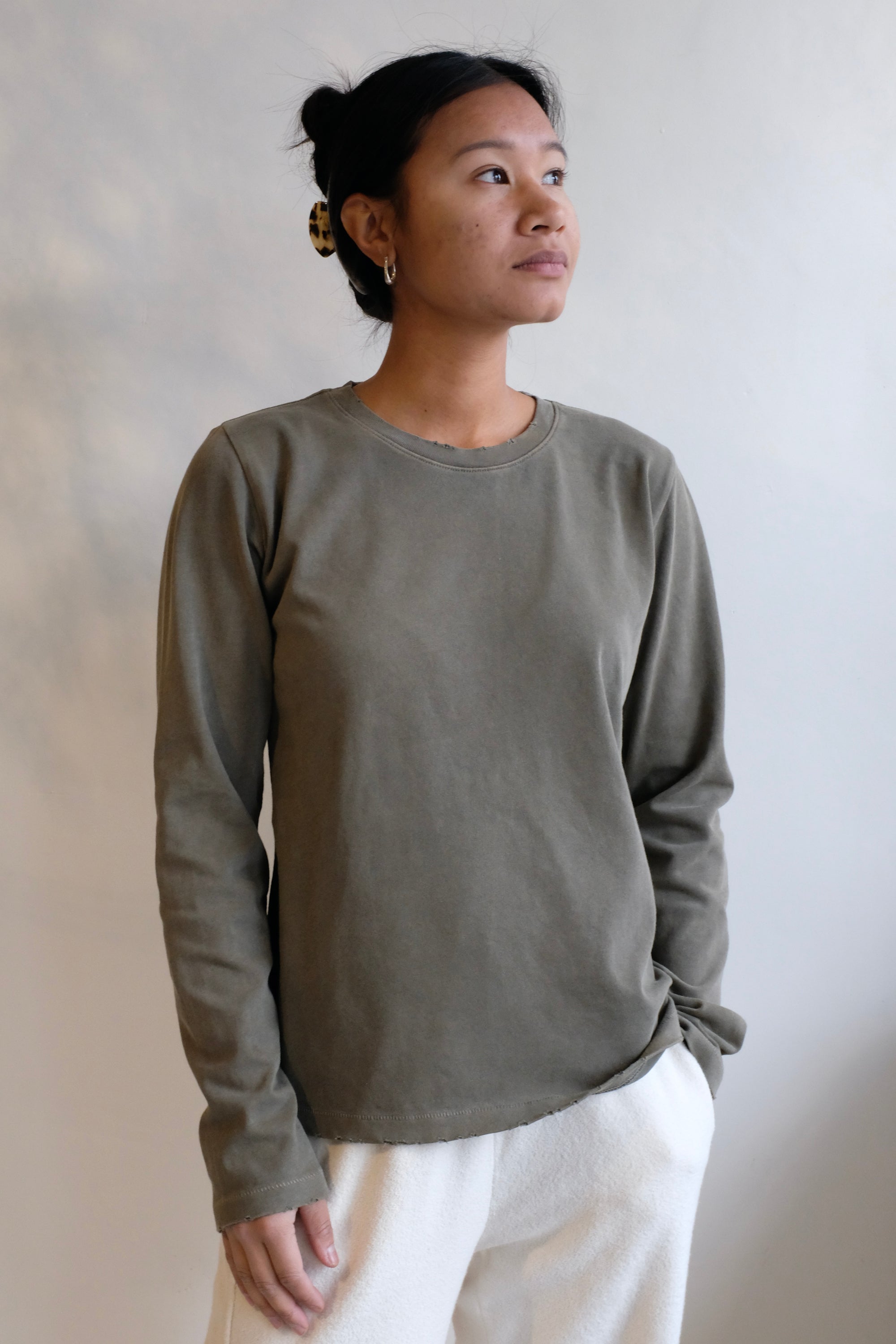 Le Bon Shoppe Everyday Long Sleeve Tee / Army Green