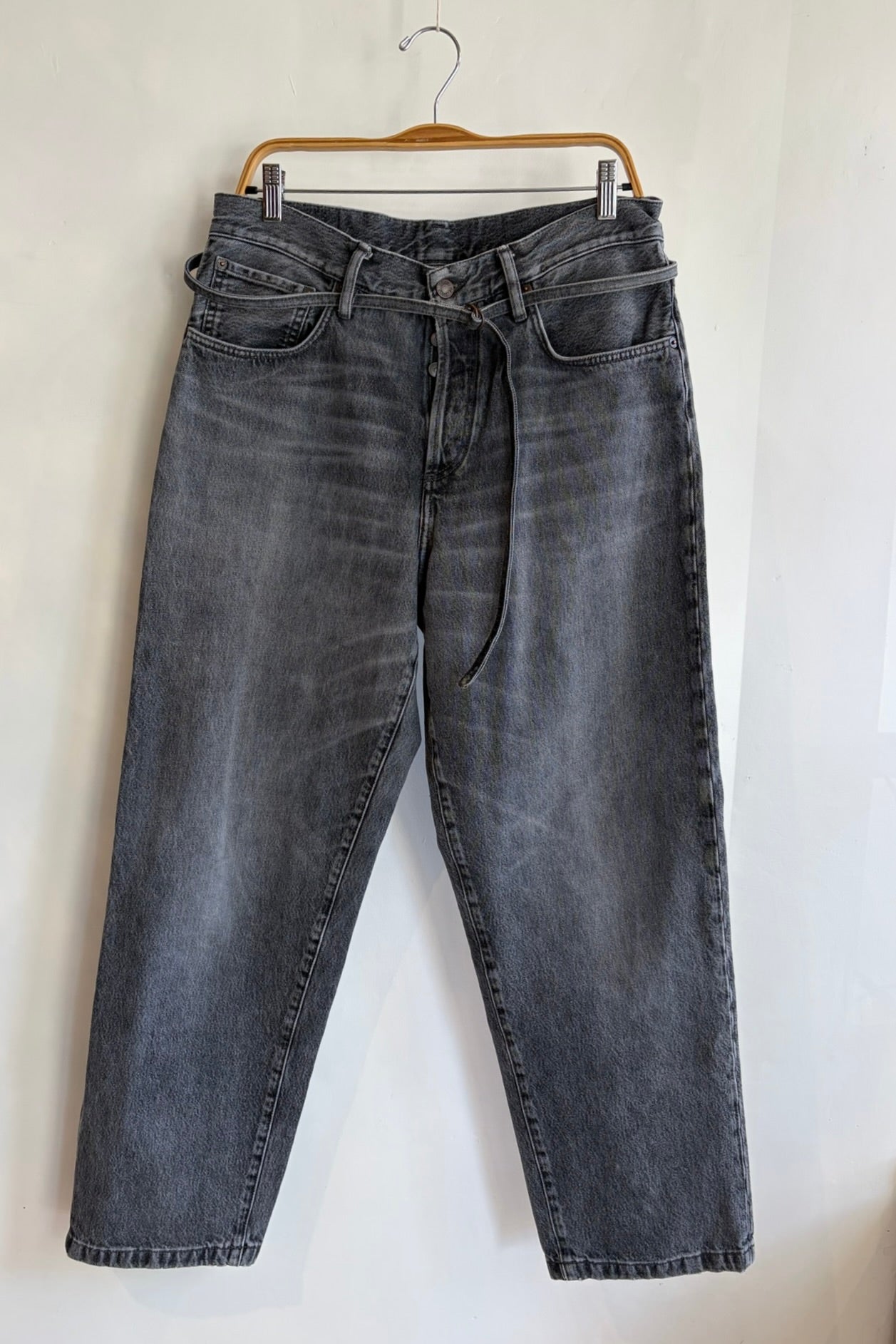 Pre-Loved / Acne Studios 90's Belted Denim / Washed Black / Size 29