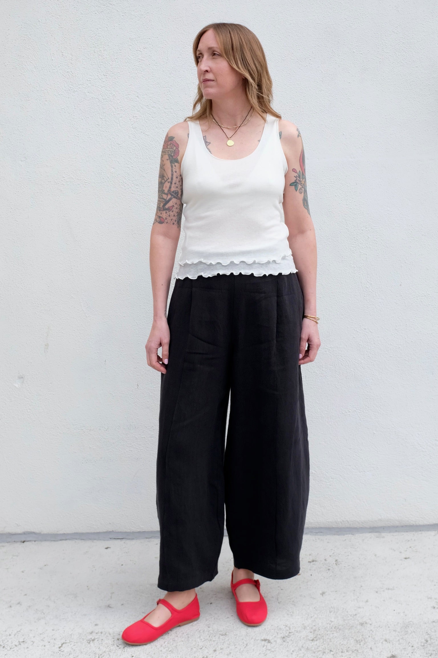Eliza Faulkner Becca Microknit Tank Top / White