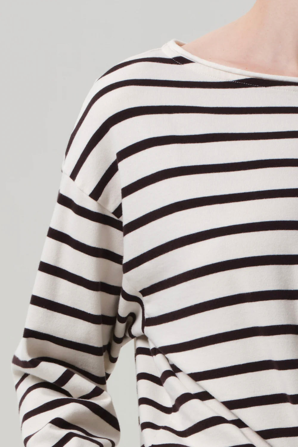 Boat Neck Long Sleeve / Chocolate