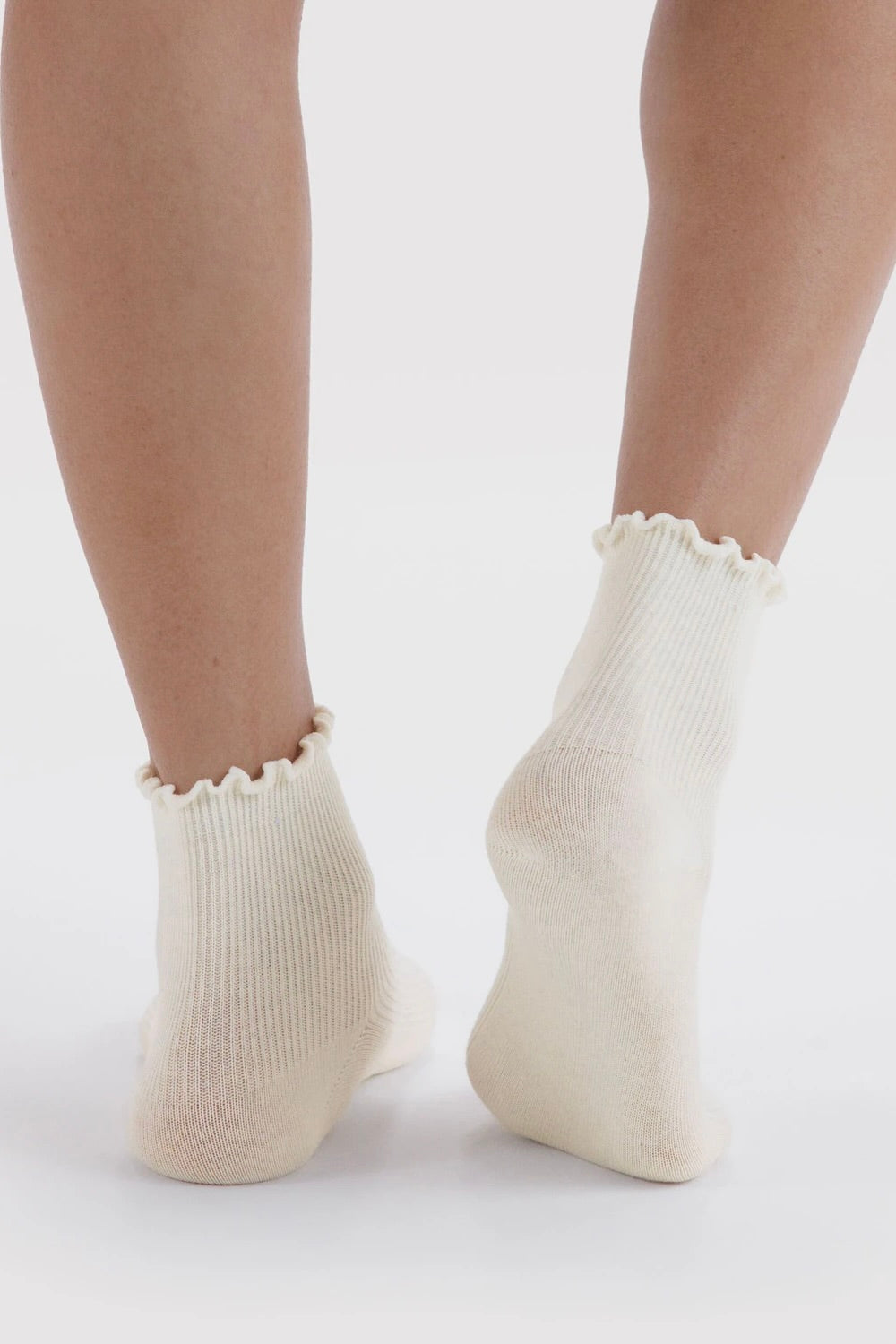 Lettuce Edge Sock / White