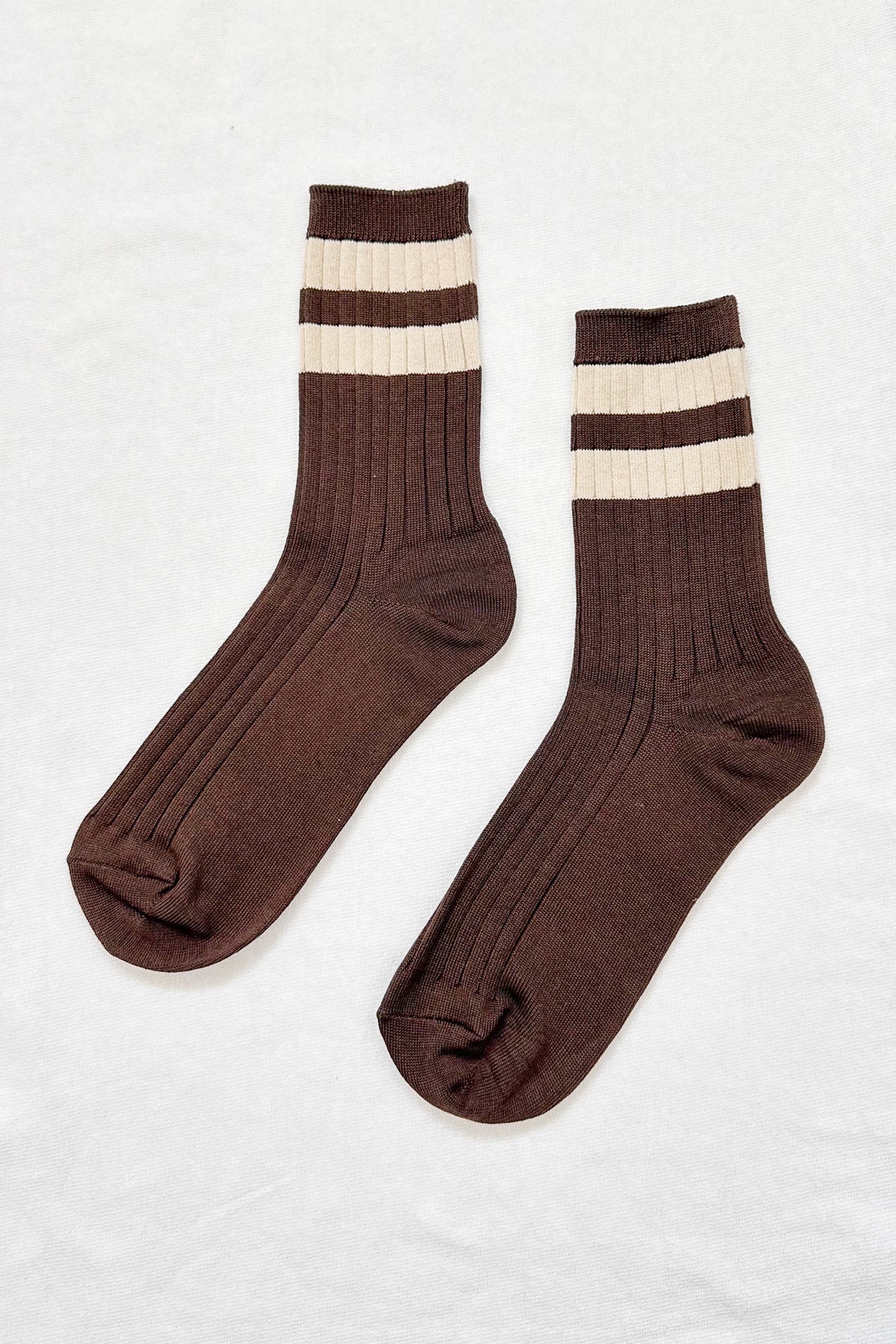 Le Bon Shoppe Her Varsity Socks / Espresso