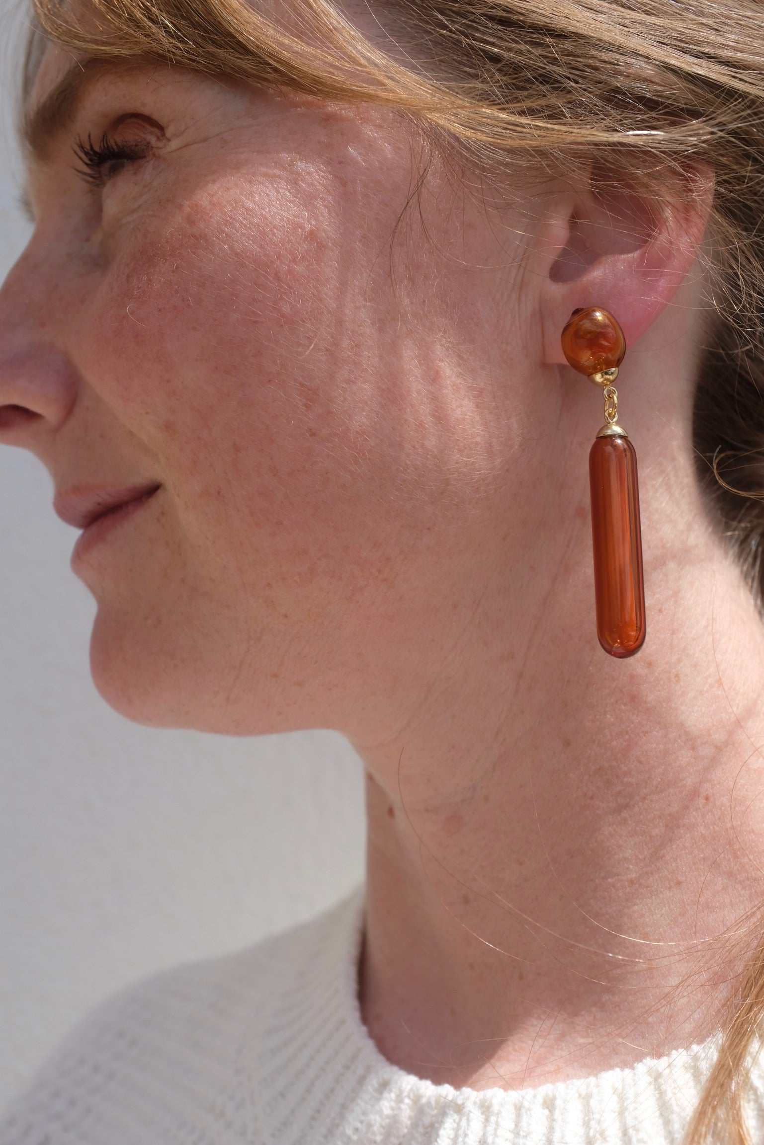 Levens Small Bambu Earrings / Brown