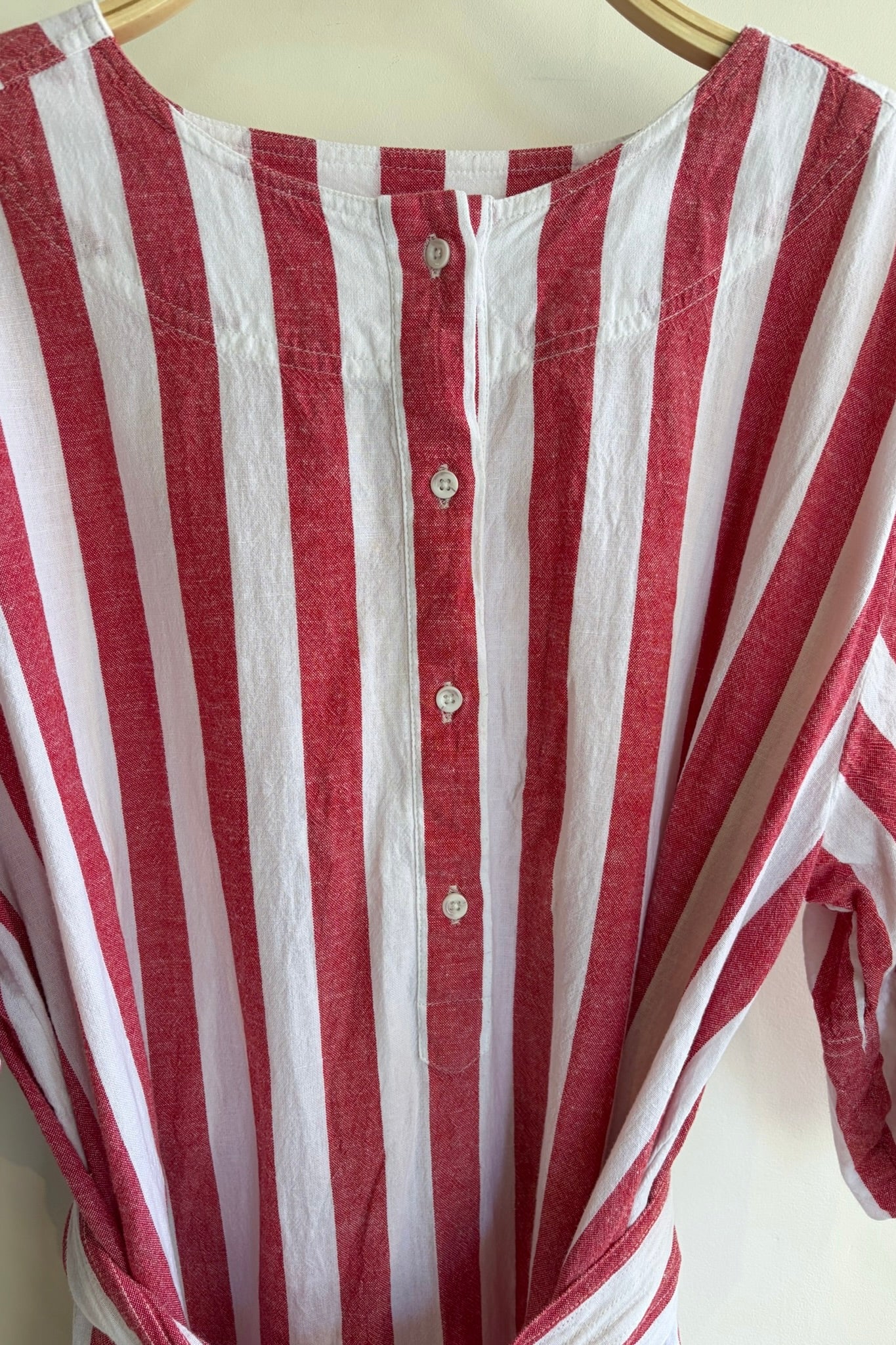 Pre-Loved / A Piece Apart Red and White Stripe Dress / Size xs/s