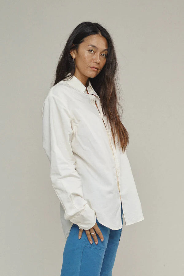 Jungmaven Catalina Button Down Shirt / Washed White
