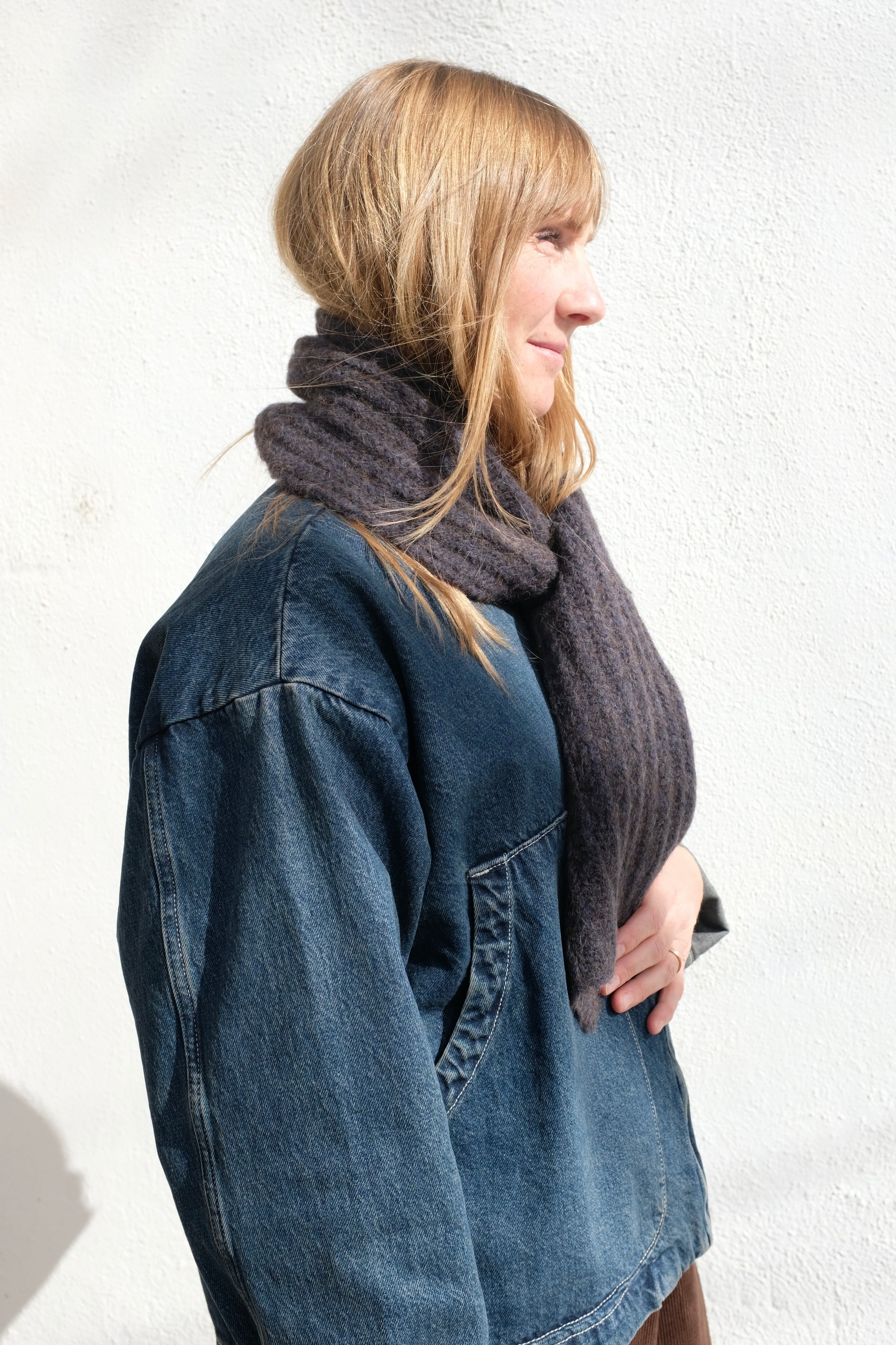 7115 By Szeki Cross Scarf / Dark Plum