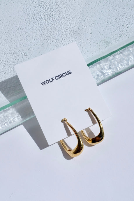 Wolf Circus Ellie Earrings, 14k Gold-Plated Bronze