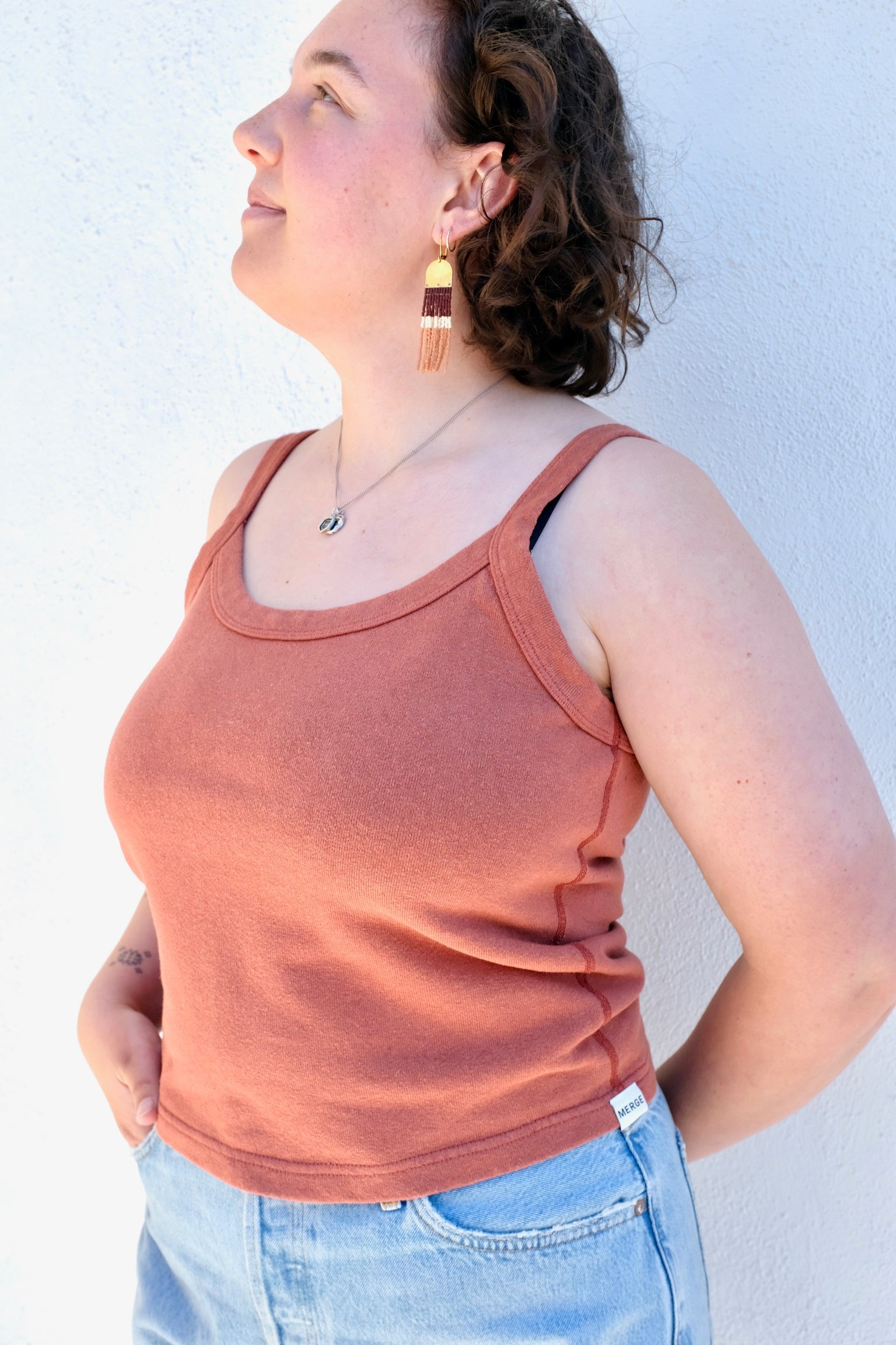 Merge Breeze tank top / Burnt Orange Sunset