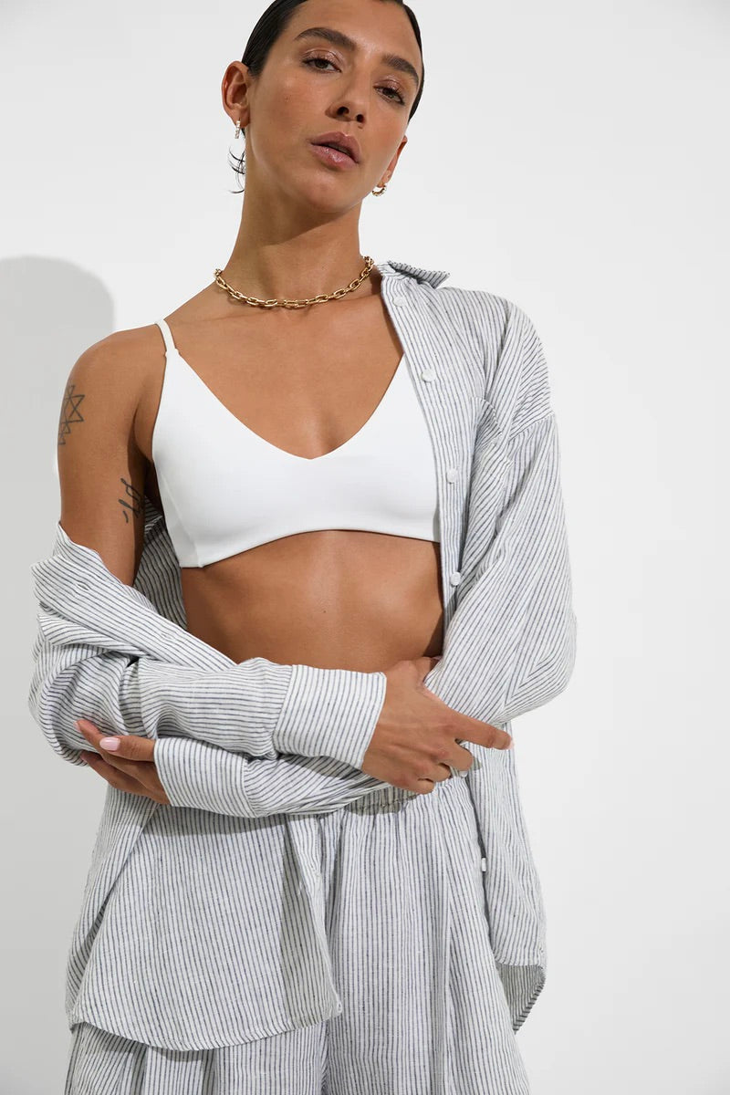 Left on Friday Getaway Button Down / Varsity Coconut