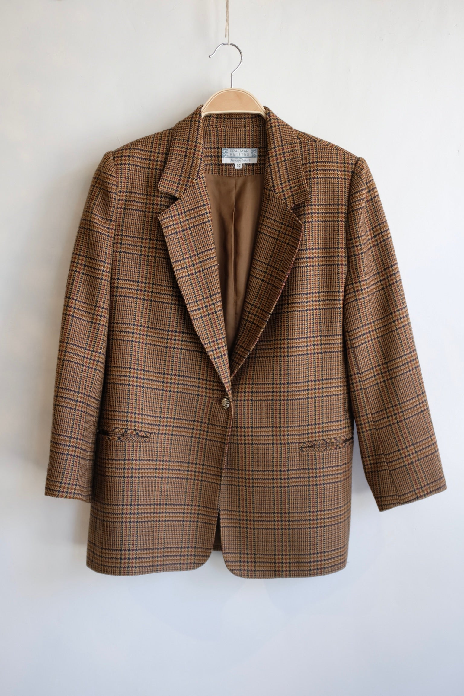 Pre-loved / Jeremy Scott Wool Plaid Blazer / Size 10