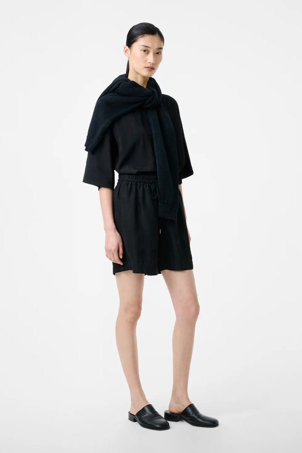 Studio Nicholson Karya Draw Cord Shorts / Black