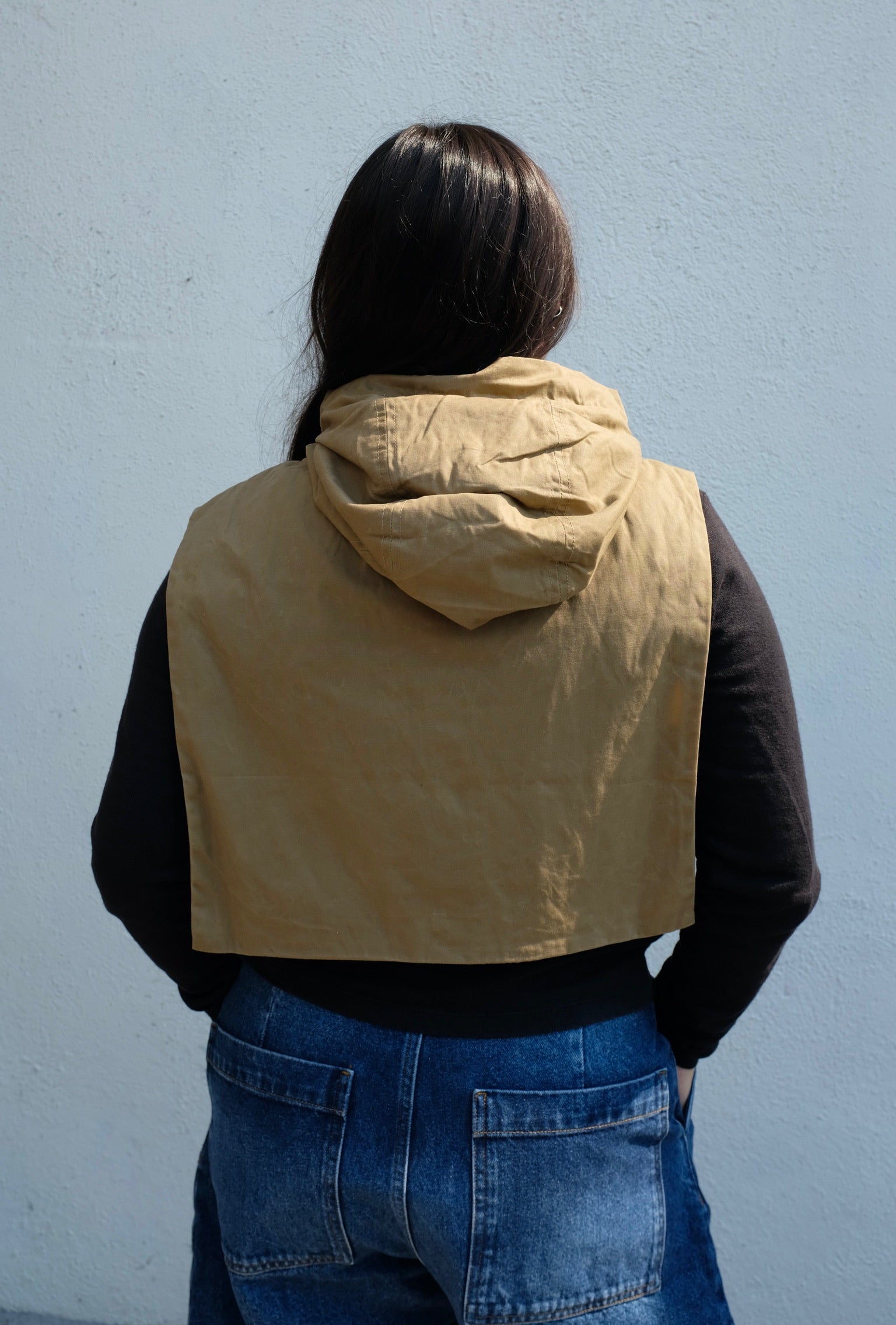 7115 by Szeki Waxed Hooded Vest / Tan