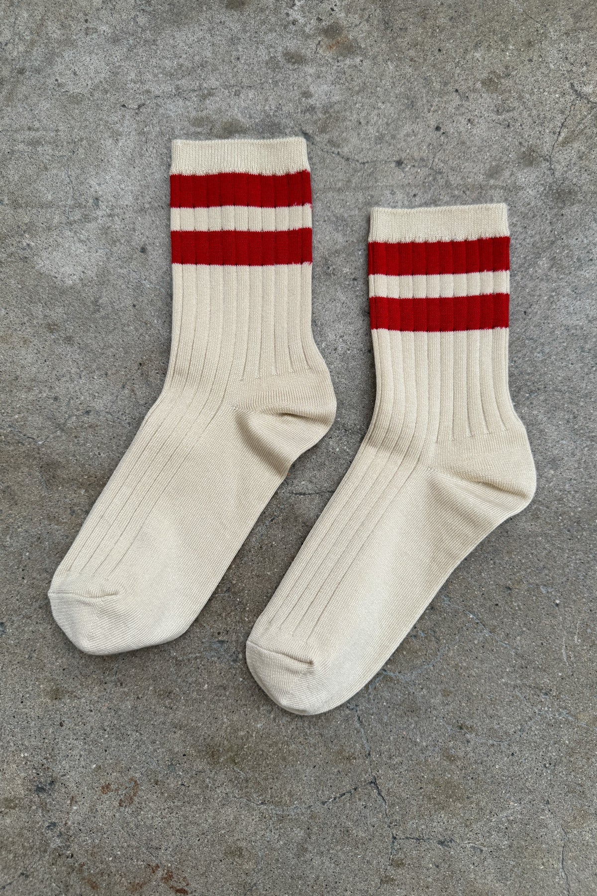 Le Bon Shoppe Her Varsity Socks / Red