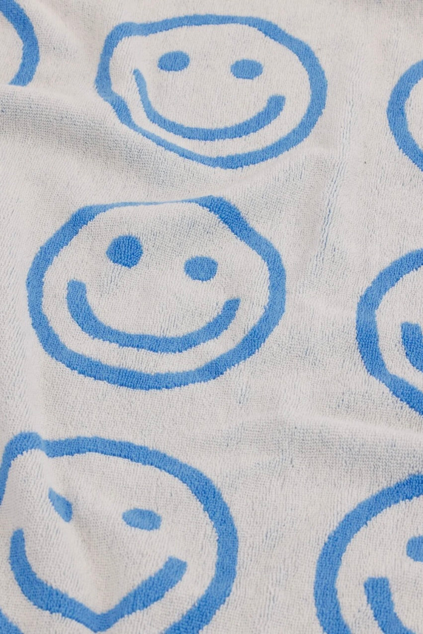 Baggu Bath Towel / Sky Blue Happy