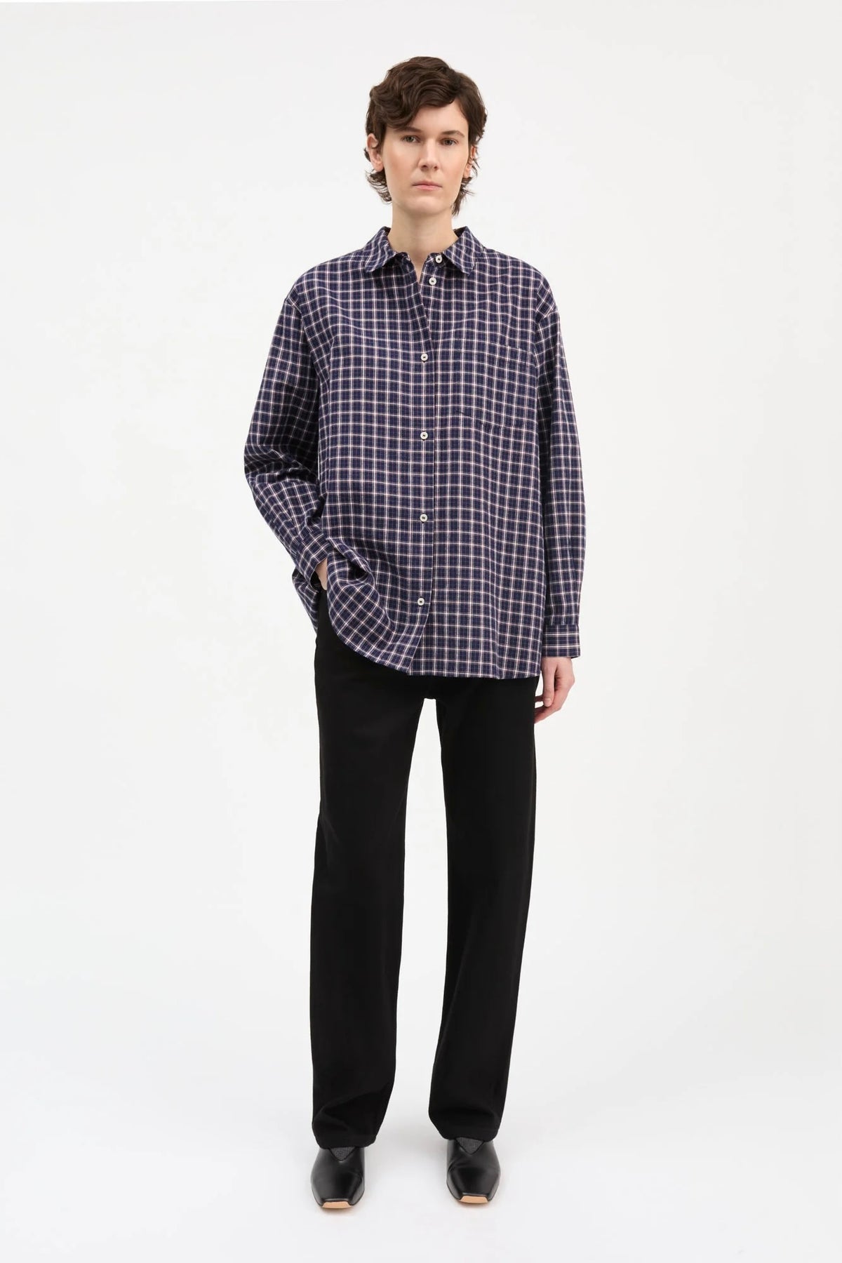 Edgar Shirt / Navy, White + Red Check