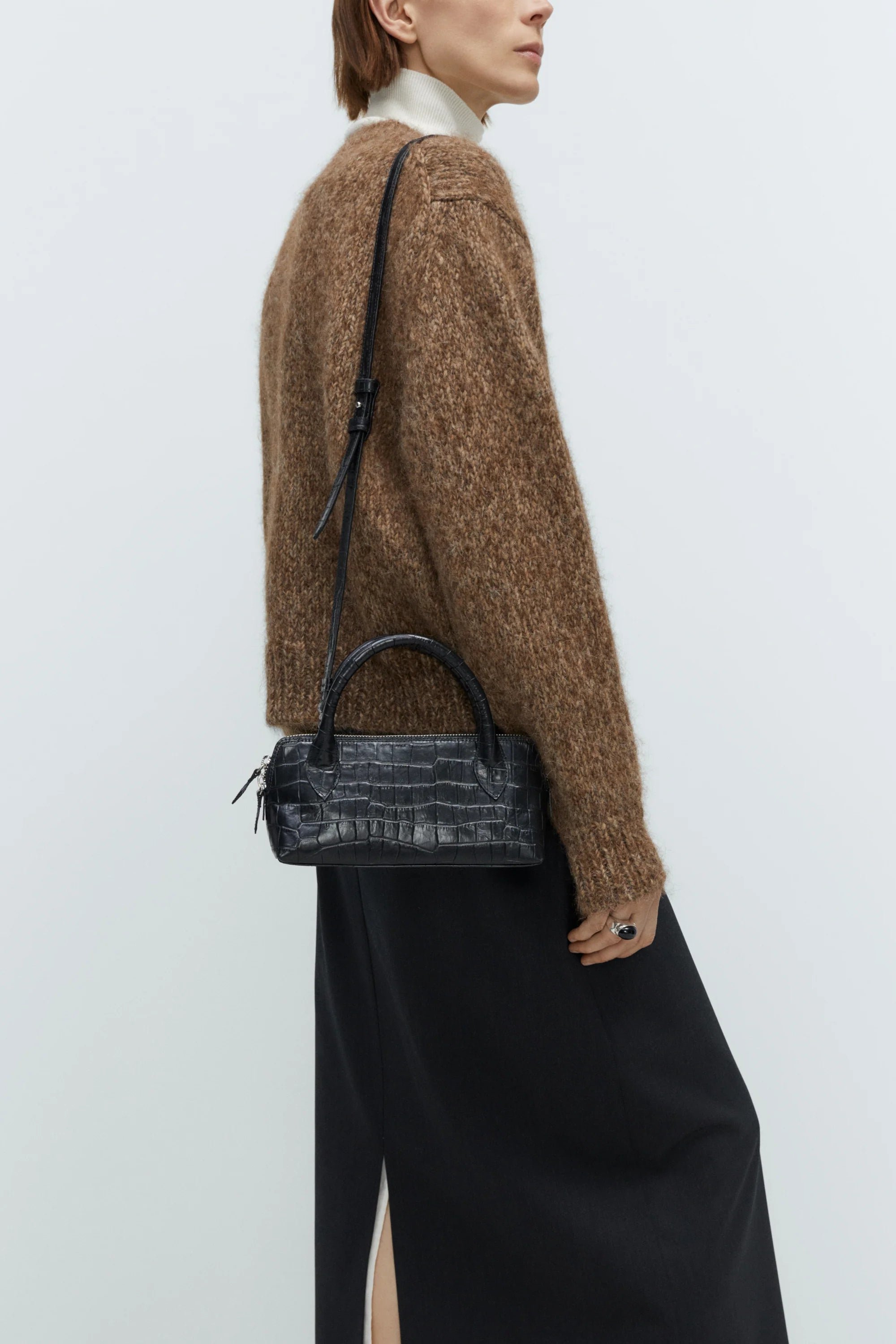 Cordera Mini Bag / Crocodile Black