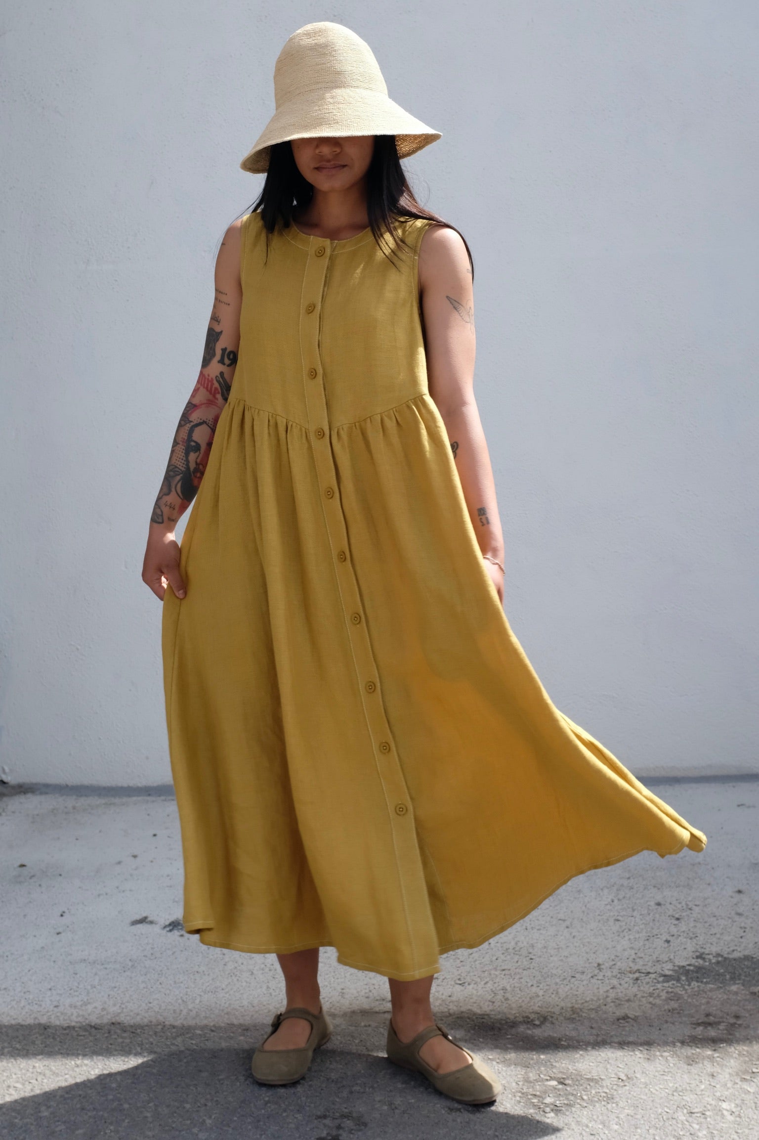 Summer Play Dress / Mustard