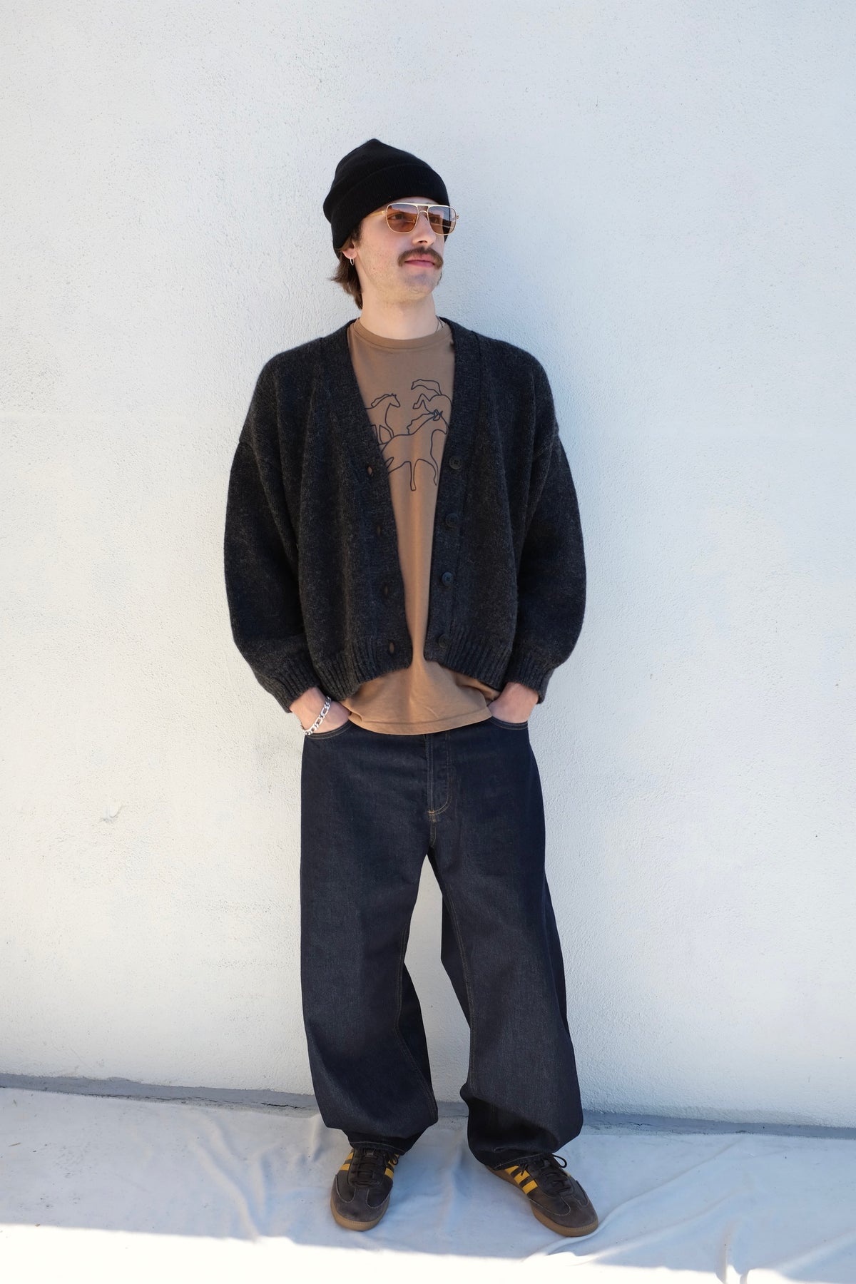 Oversized Alpaca Cardigan / Basalt